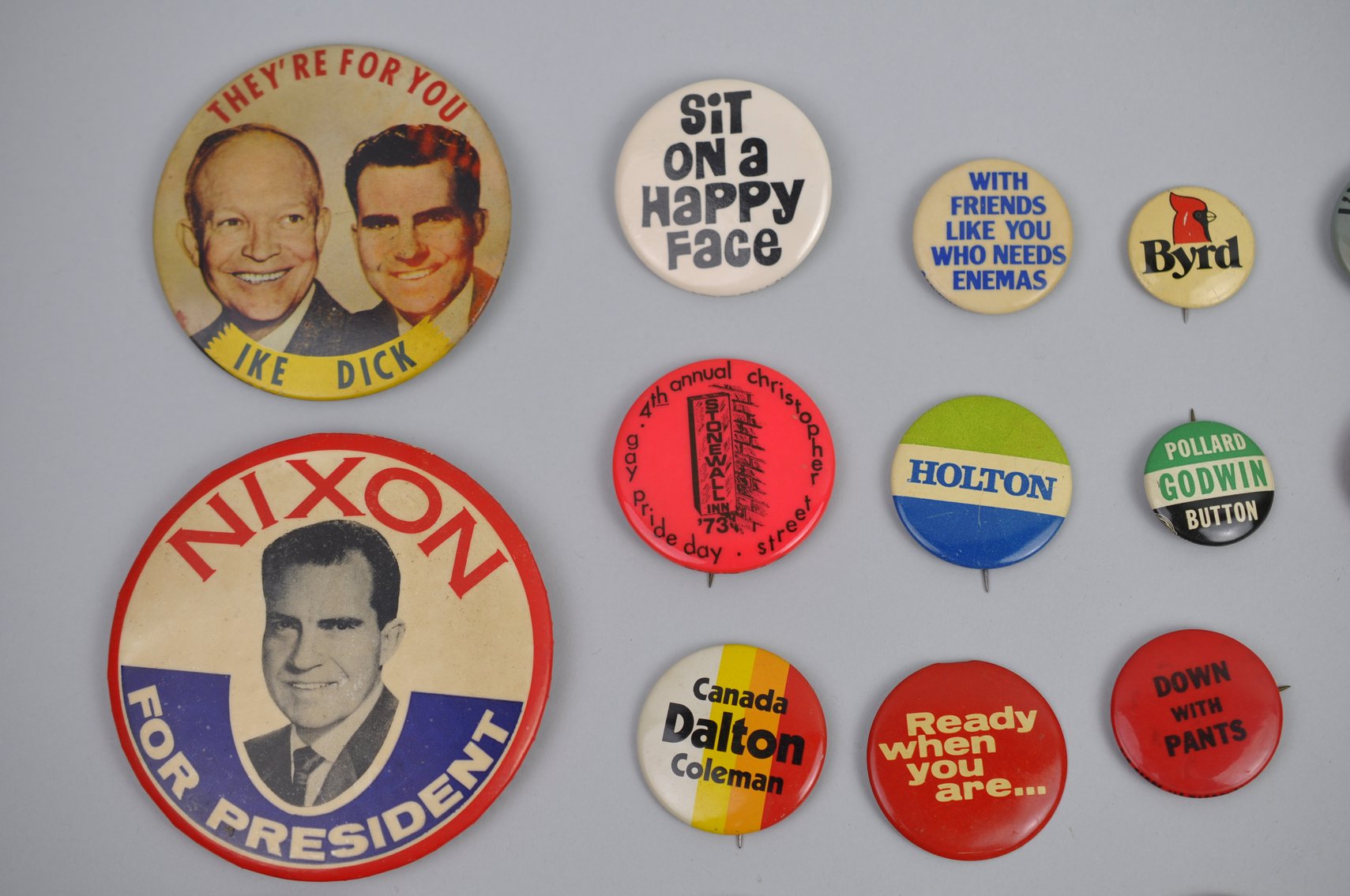 Vintage Political Campaigns and Activist Buttons