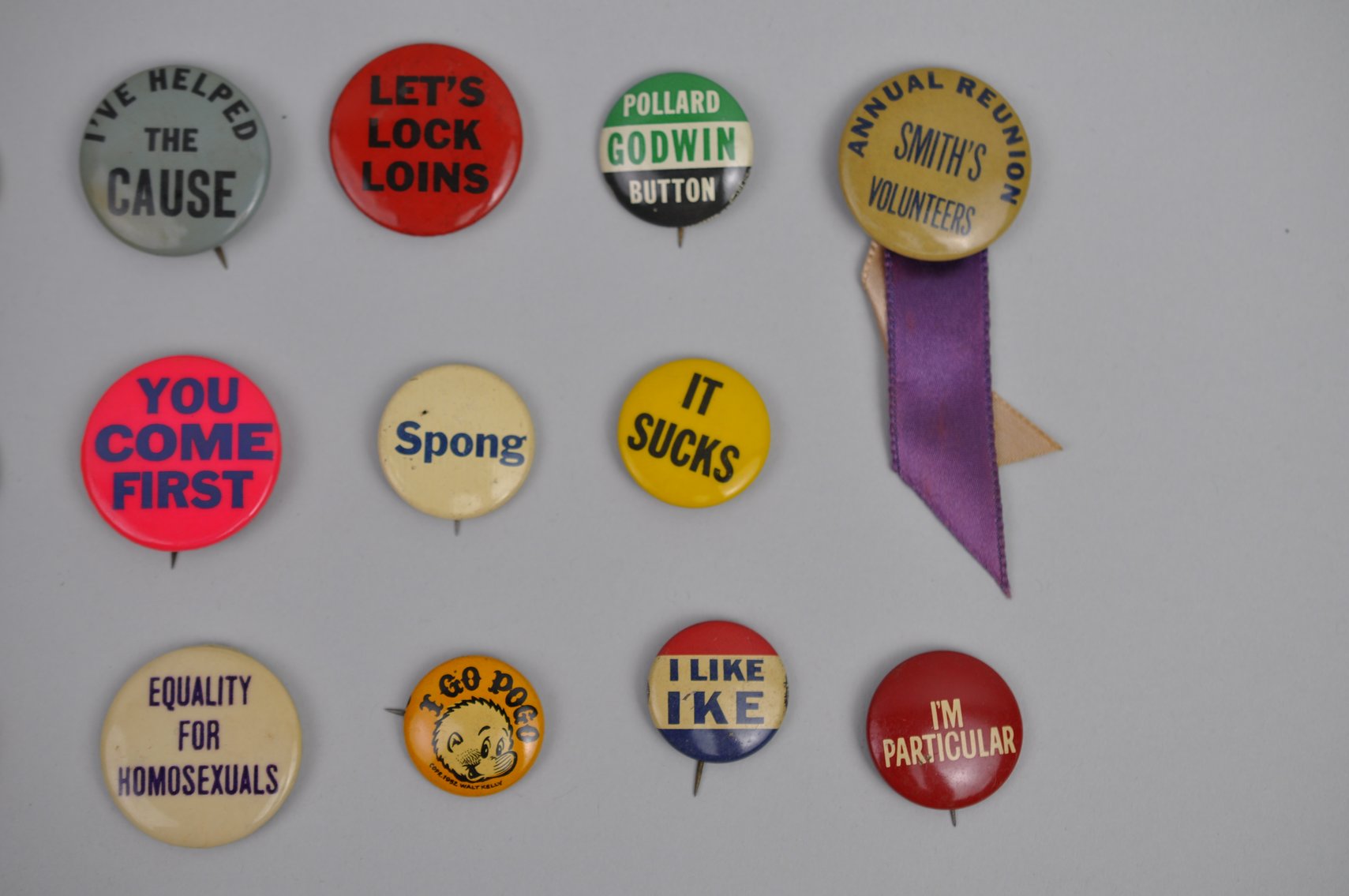 Vintage Political Campaigns and Activist Buttons