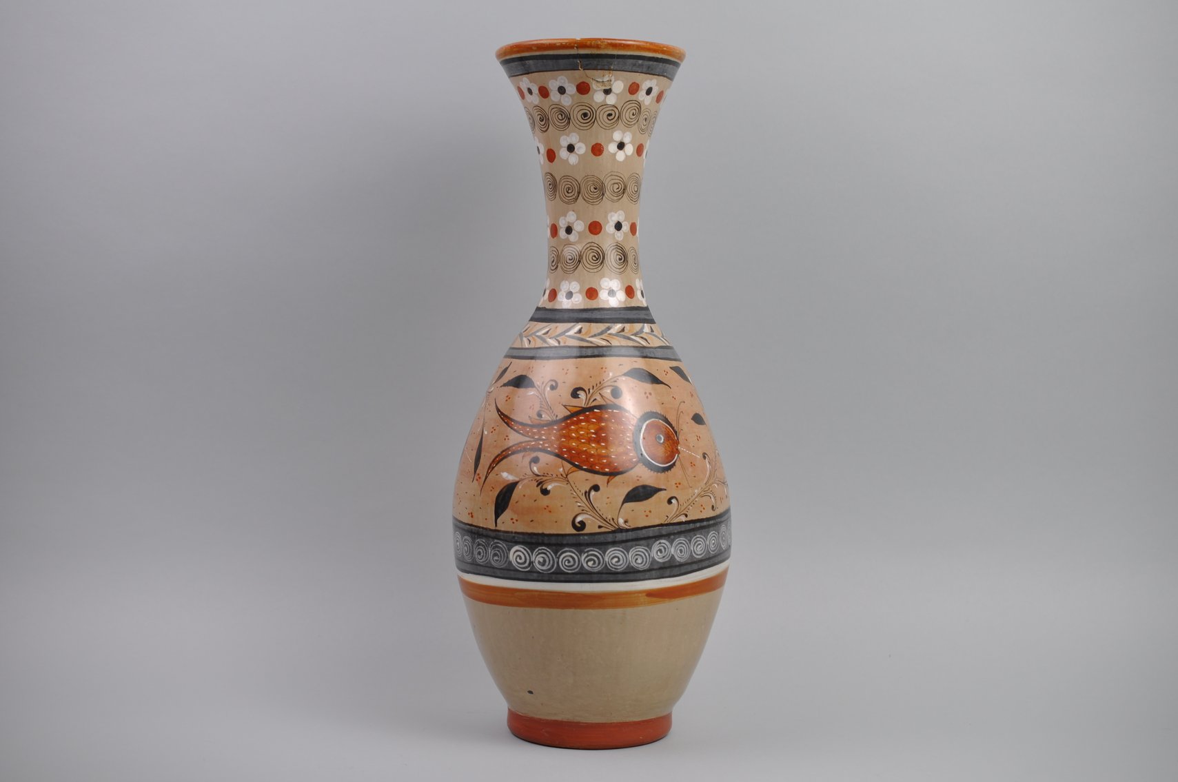 Tonalá Hand Painted Mexican Pottery Vases