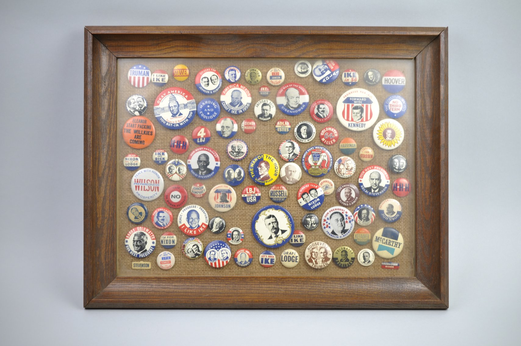 Political Campaign Button Display
