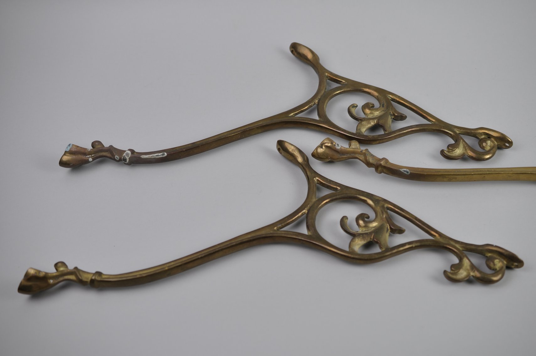 Brass Hooks, Bowls & Silver-Plated Vase