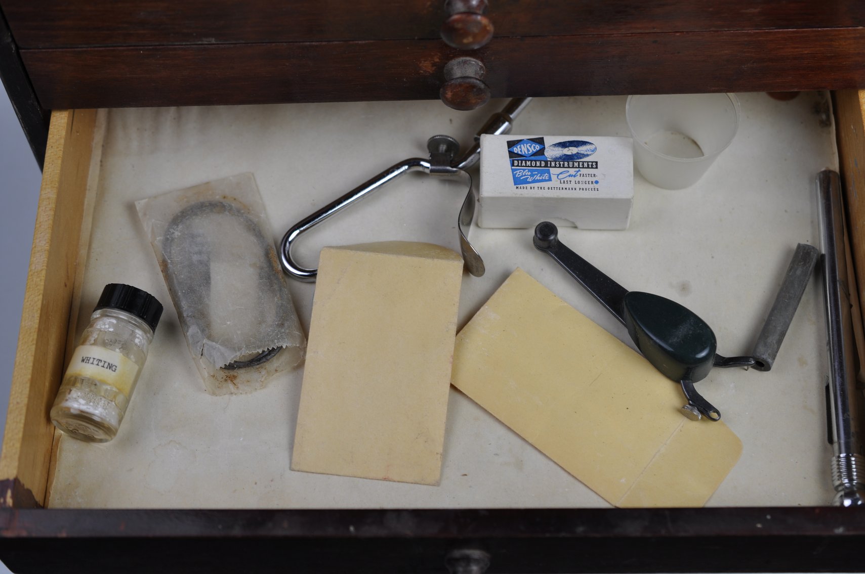 Wooden Dentist Case w/ Supplies