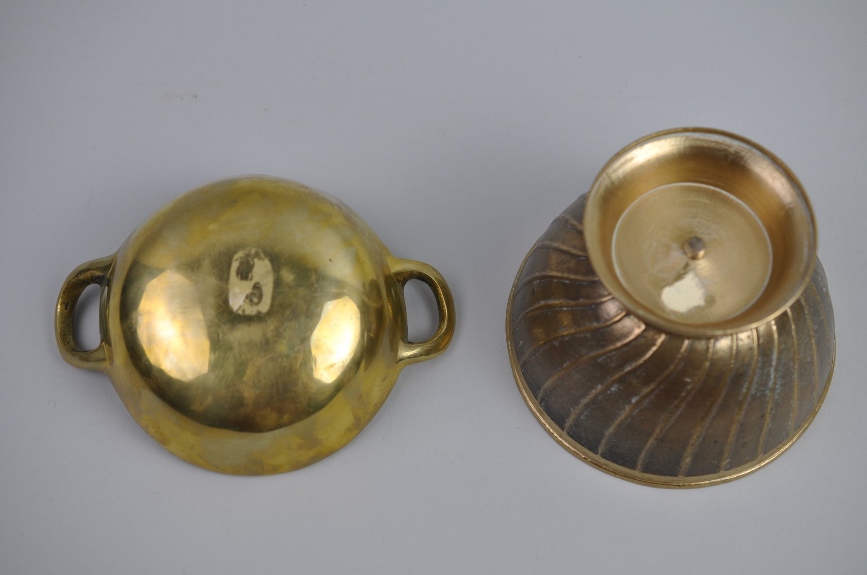 Brass Hooks, Bowls & Silver-Plated Vase
