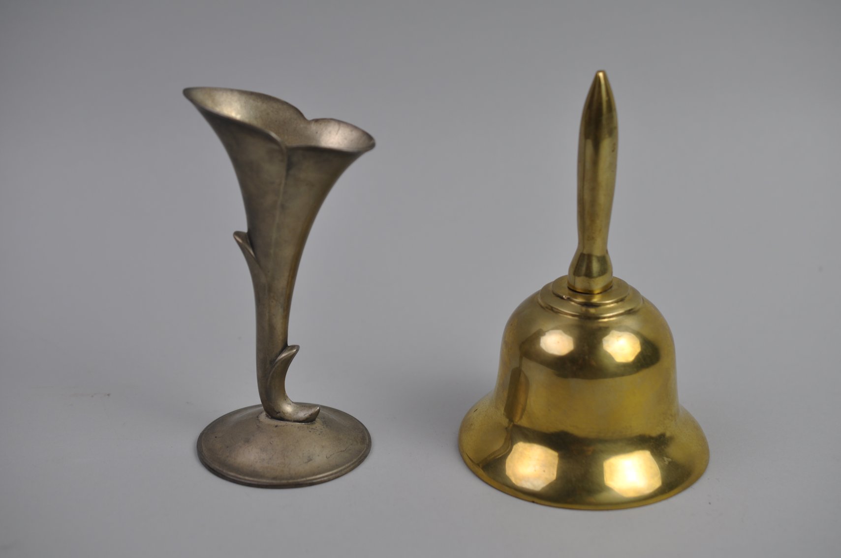 Brass Hooks, Bowls & Silver-Plated Vase