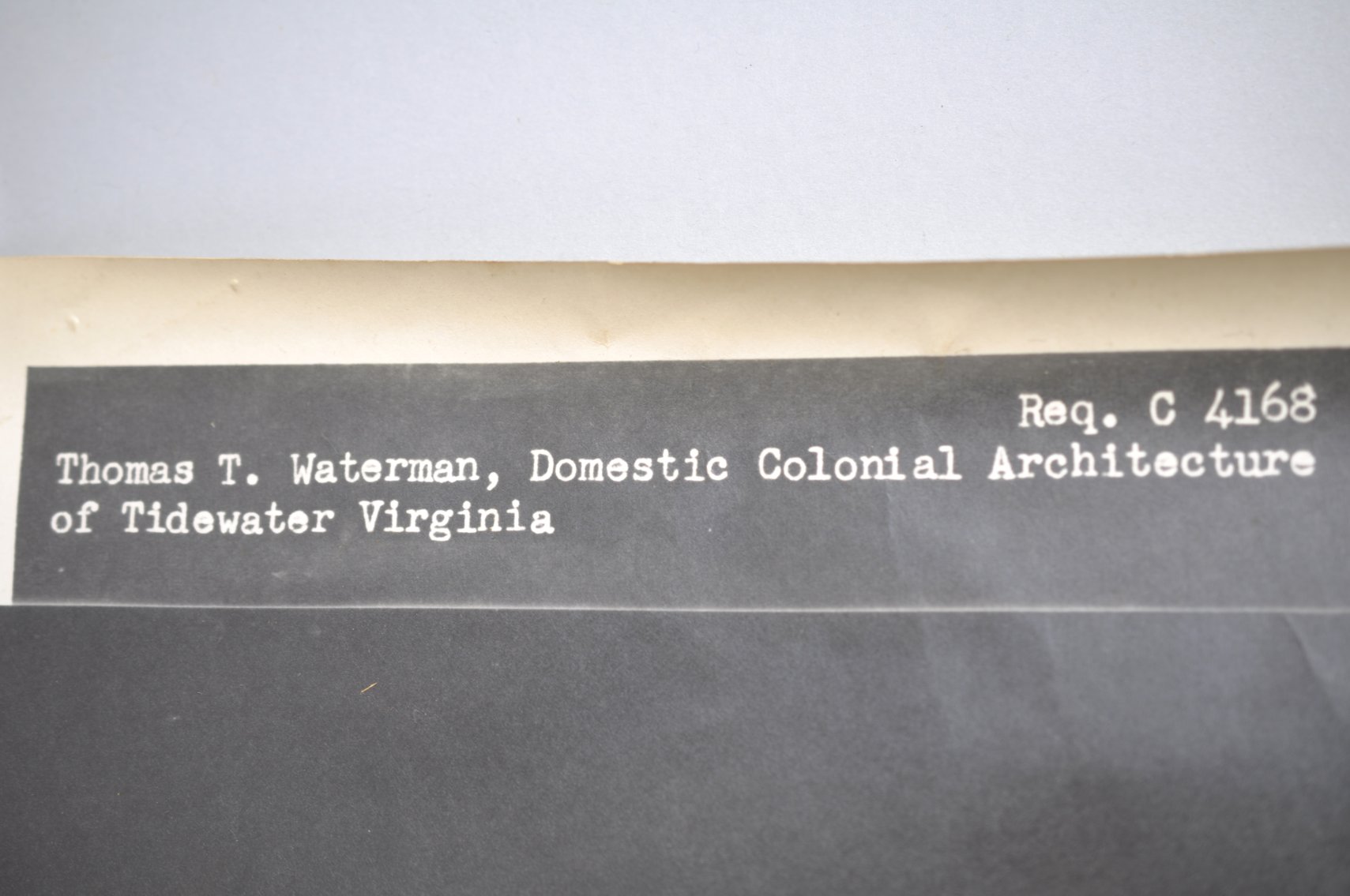 Virginia's Roswell Plantation Blueprints and Photos