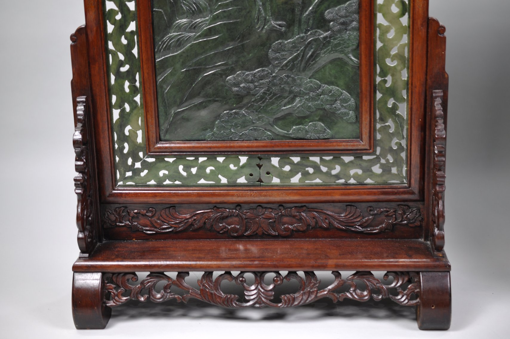 Jade Table Screens w/ Wood Frames