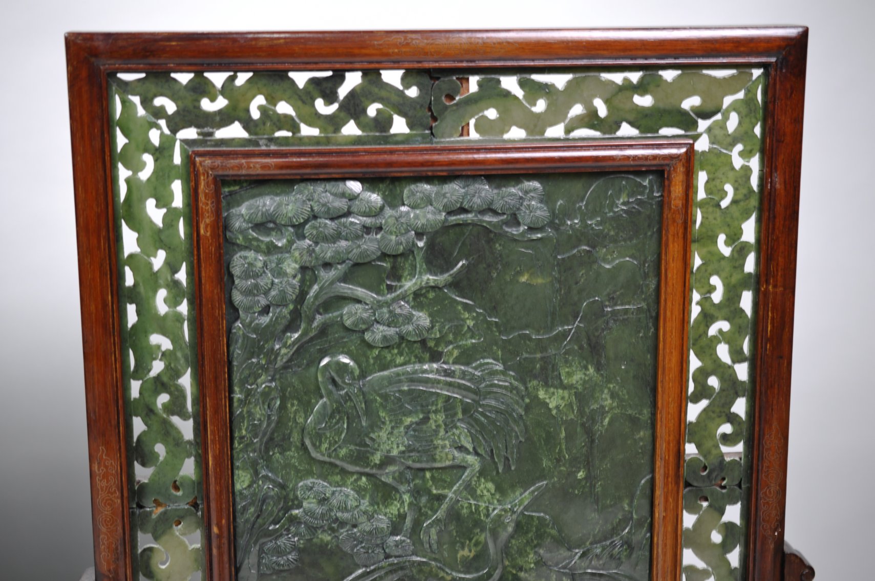 Jade Table Screens w/ Wood Frames