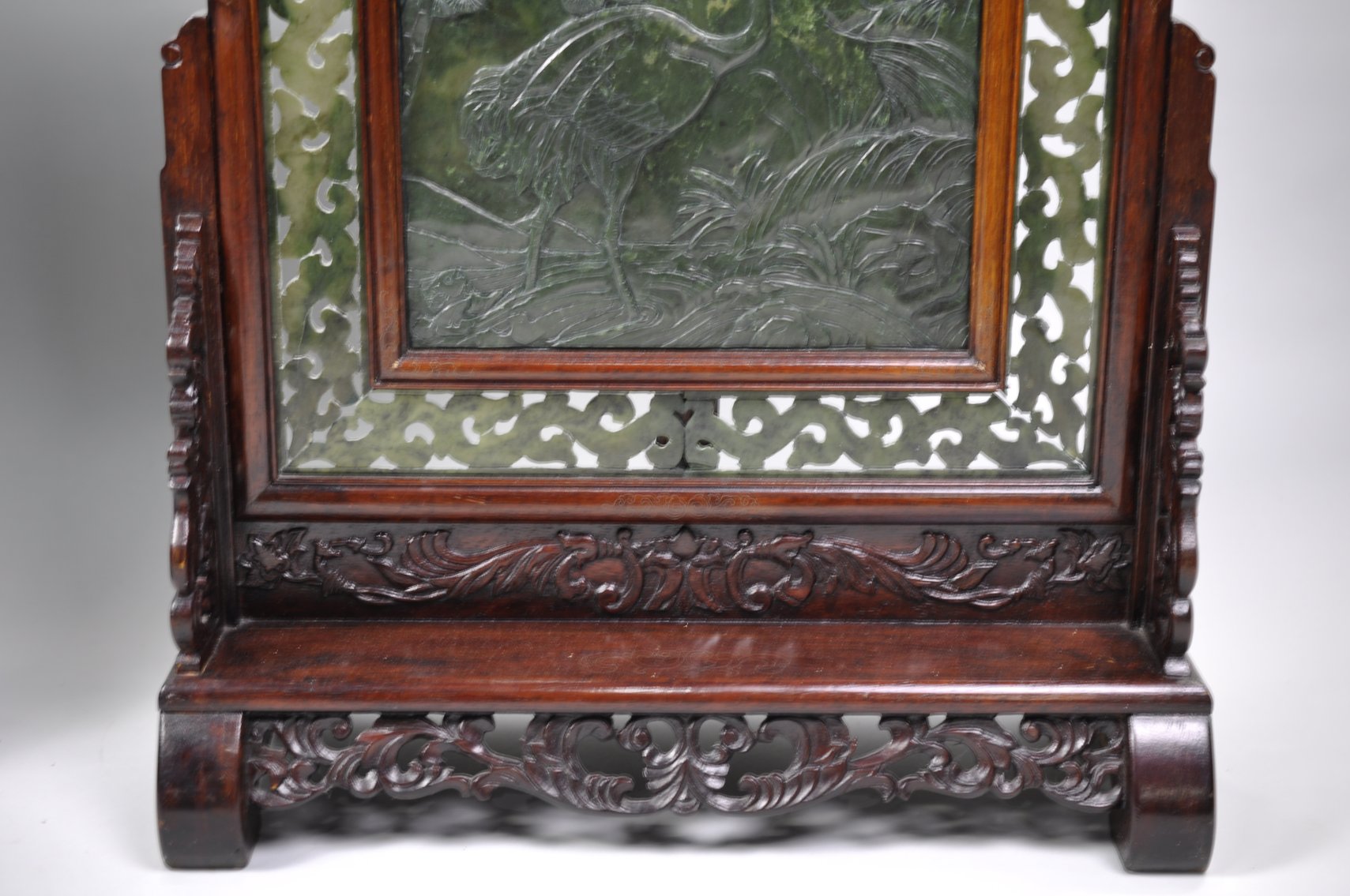 Jade Table Screens w/ Wood Frames