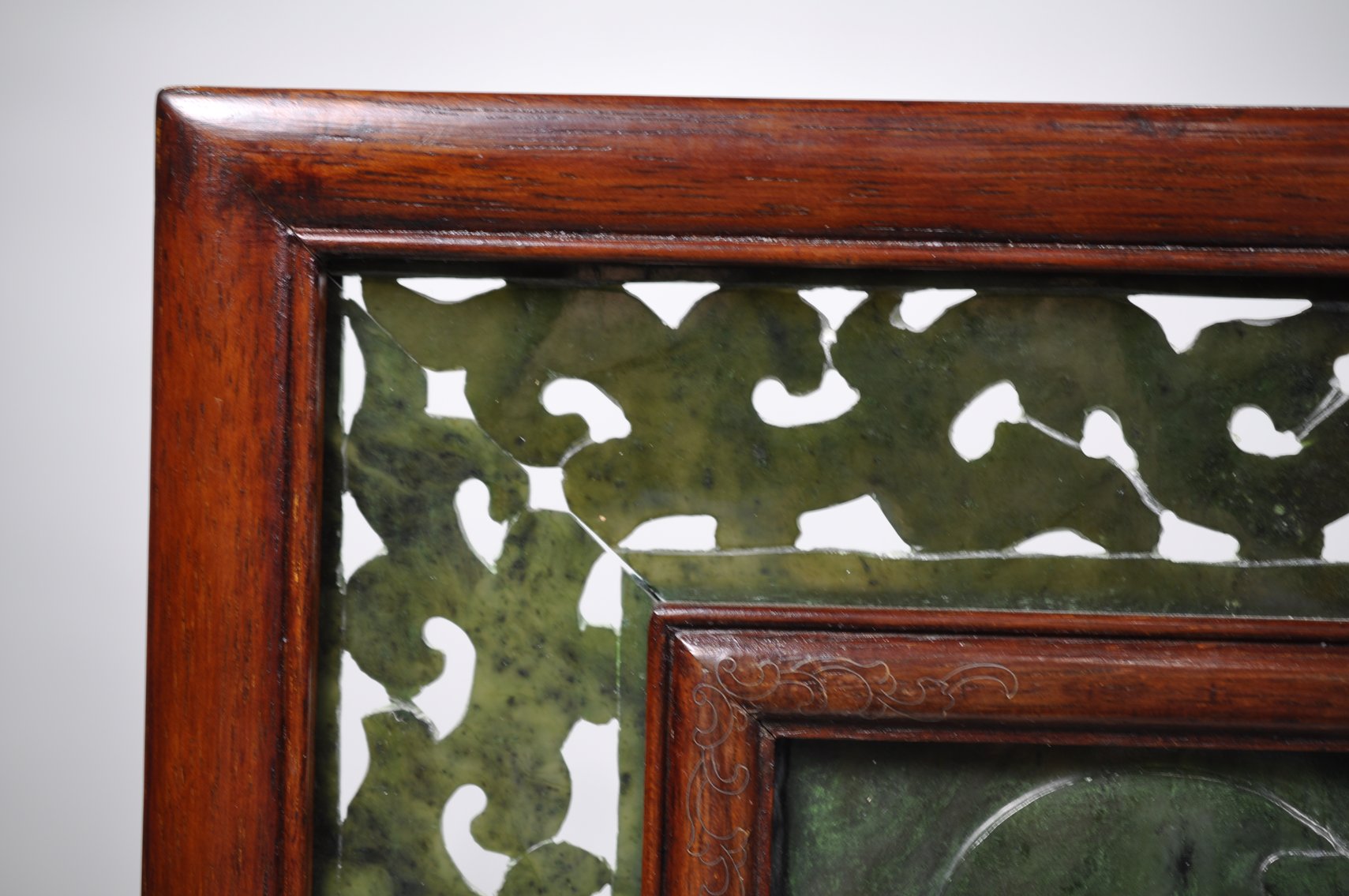 Jade Table Screens w/ Wood Frames