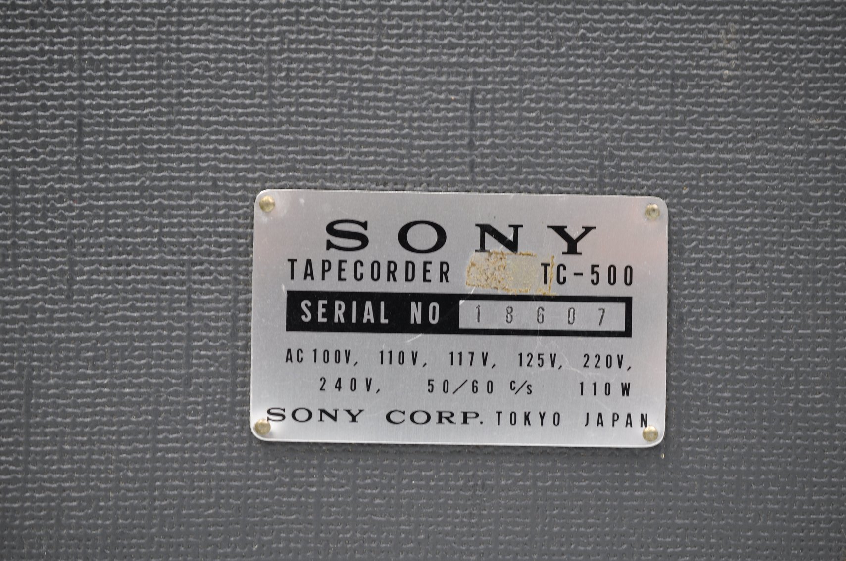 Sony TC-500A Reel to Reel Recorder