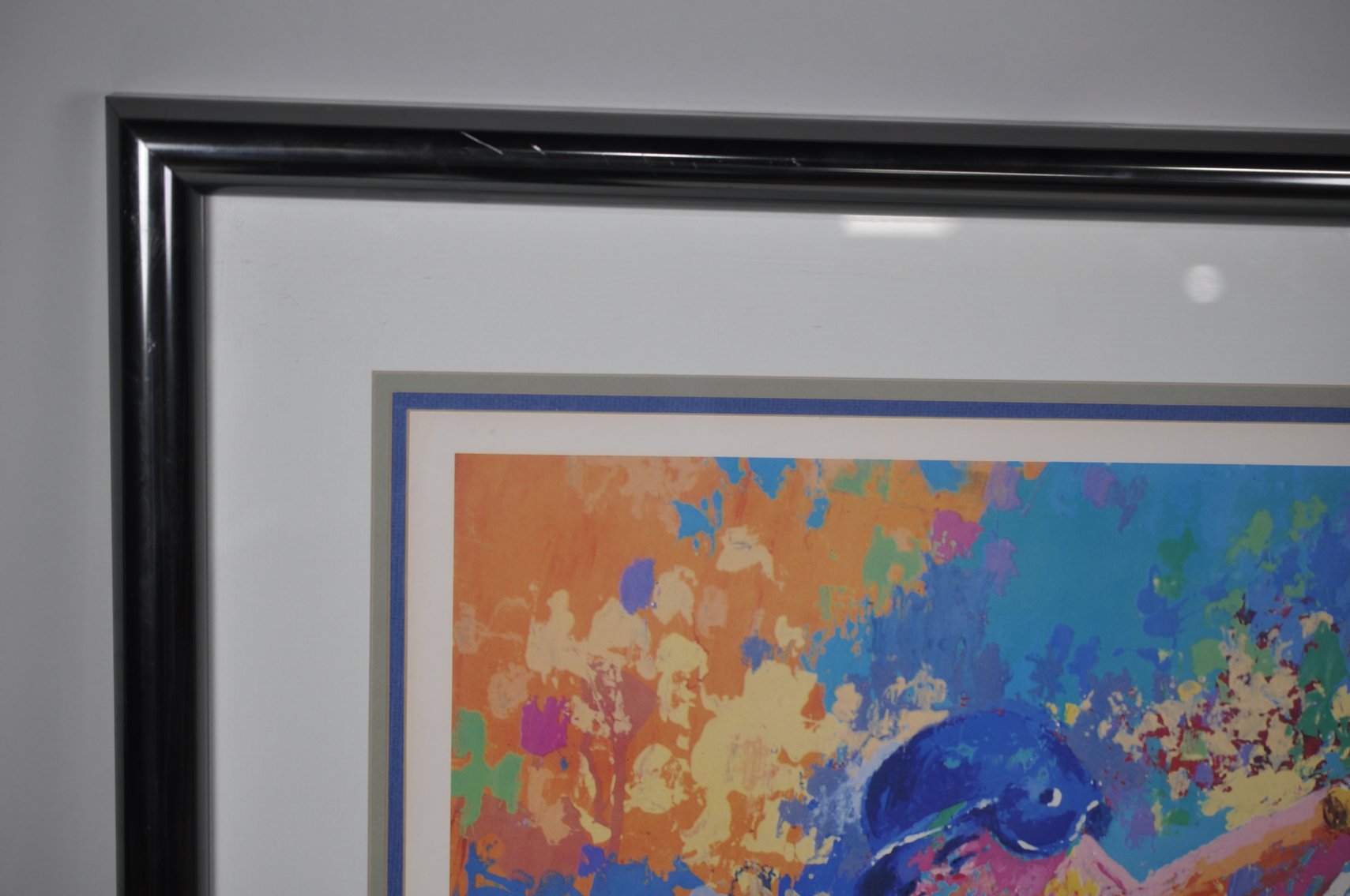 Signed Leroy Neiman Baseball Print of Steve Garvey