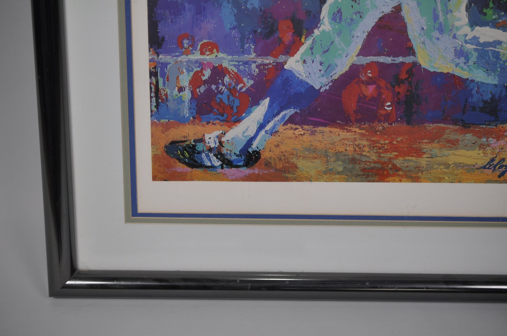 Signed Leroy Neiman Baseball Print of Steve Garvey