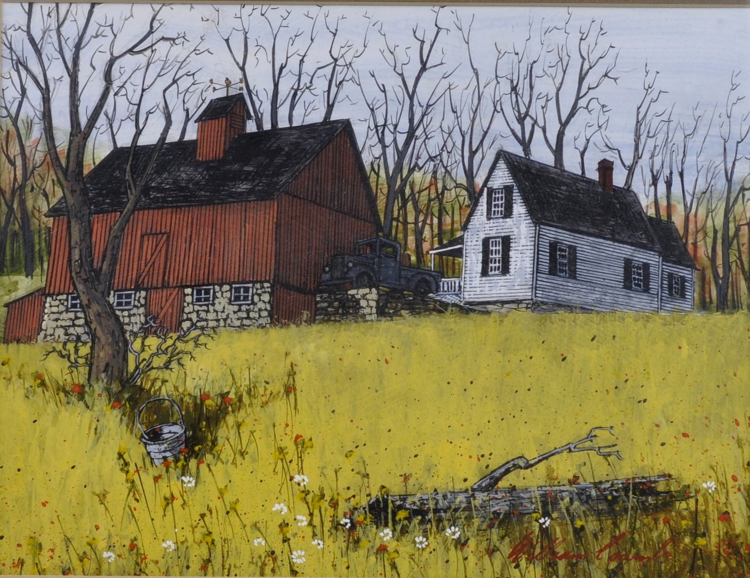 William Coombs Rural Farm Painting