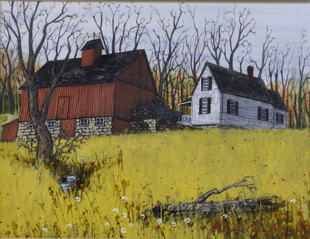 William Coombs Rural Farm Painting