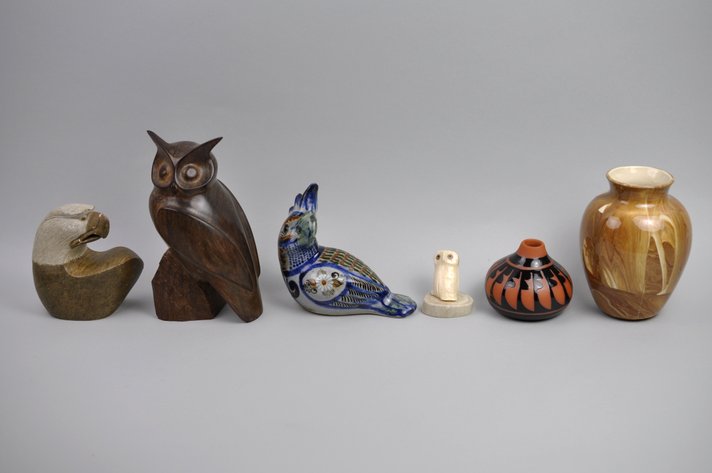 Native Pottery & Bird Figurines