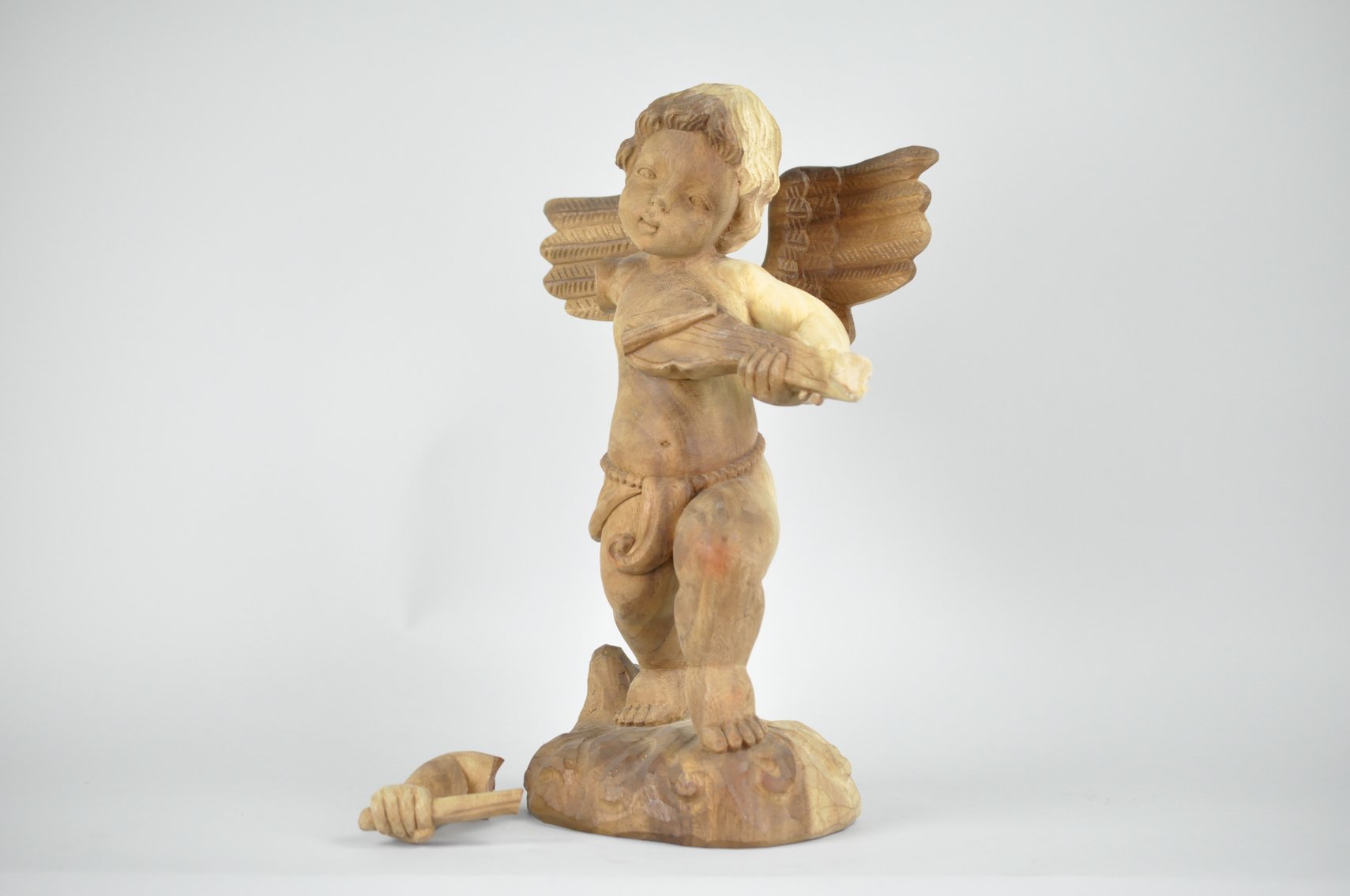 Seal, Cherub, and Signed Duck Decoy Wood Sculptures