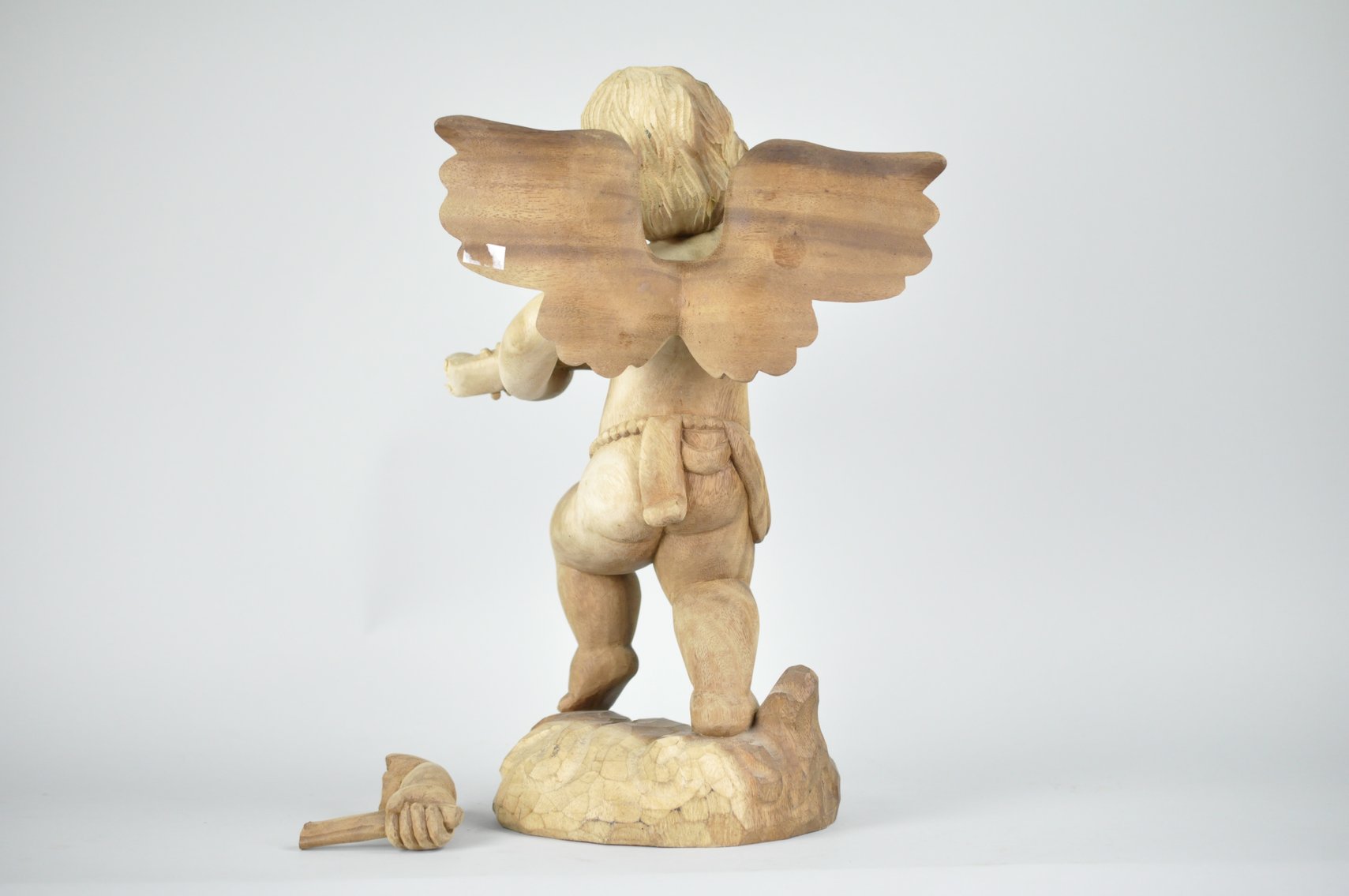 Seal, Cherub, and Signed Duck Decoy Wood Sculptures