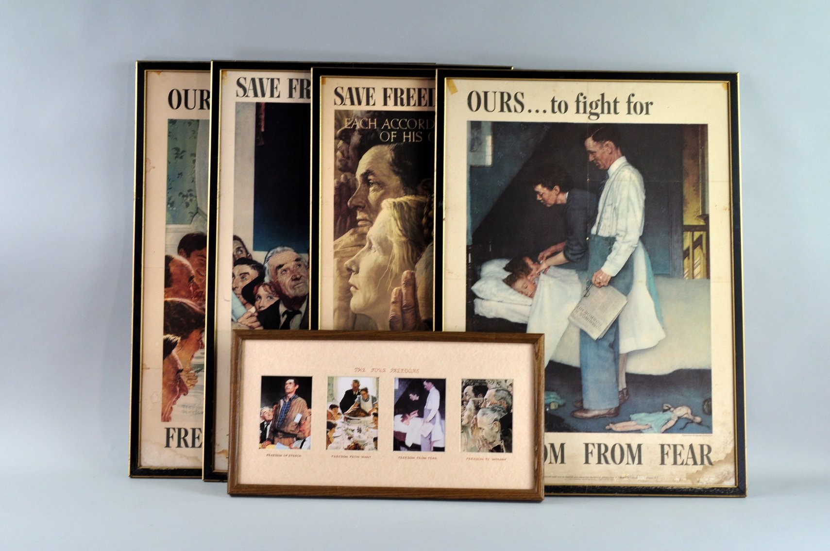 Four Freedoms War Bond Posters by Norman Rockwell