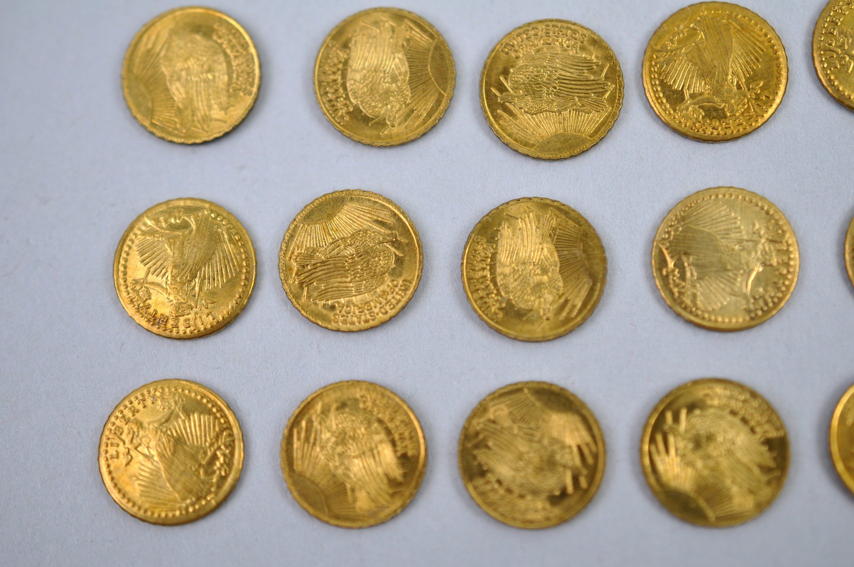 1933 Gold Plated $20 Walking Liberty Copy Coins