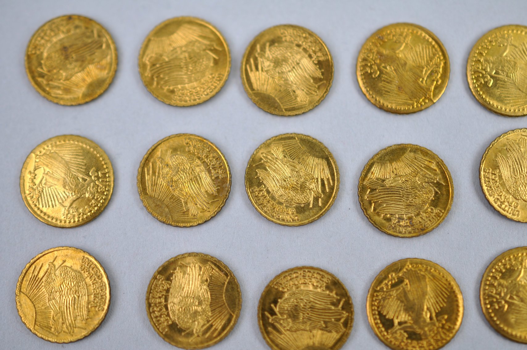 1933 Gold Plated $20 Walking Liberty Copy Coins