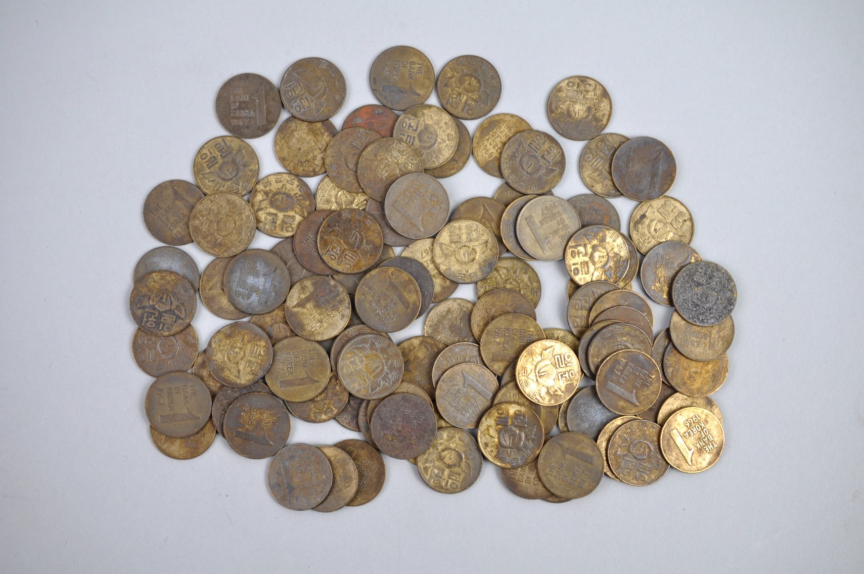 1966 & 1967 South Korean One Won Coins