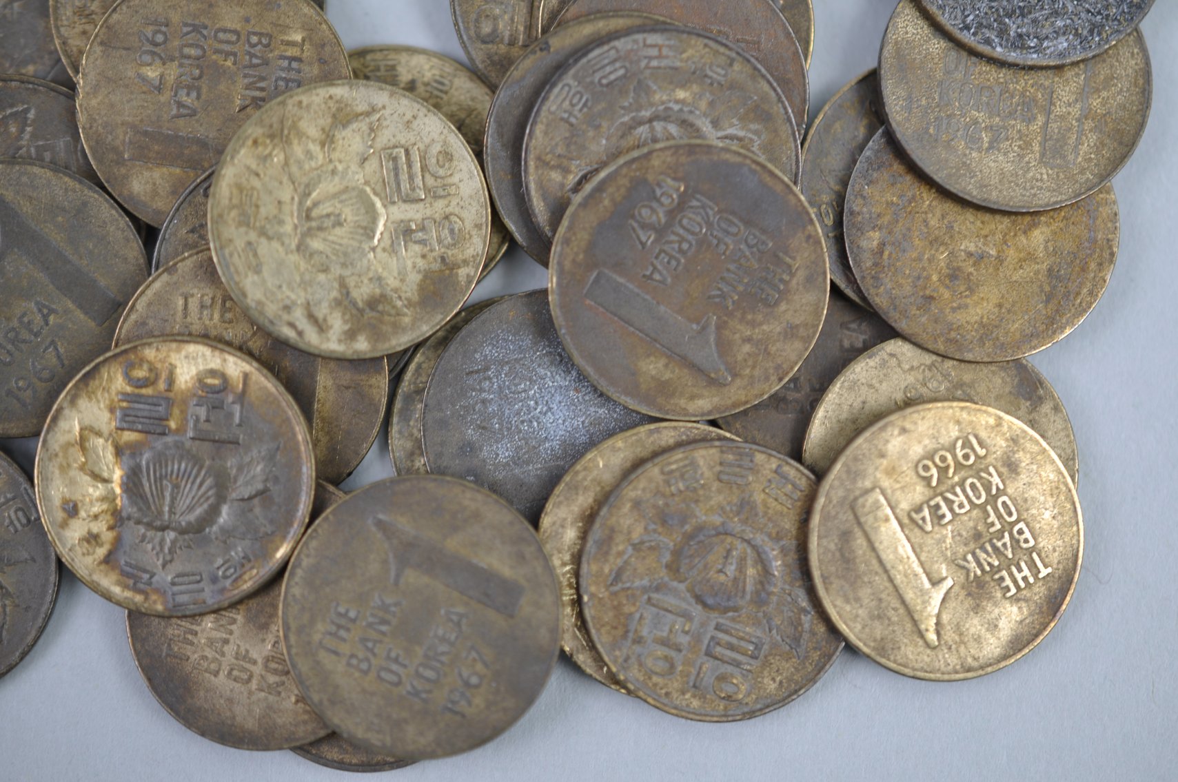1966 & 1967 South Korean One Won Coins