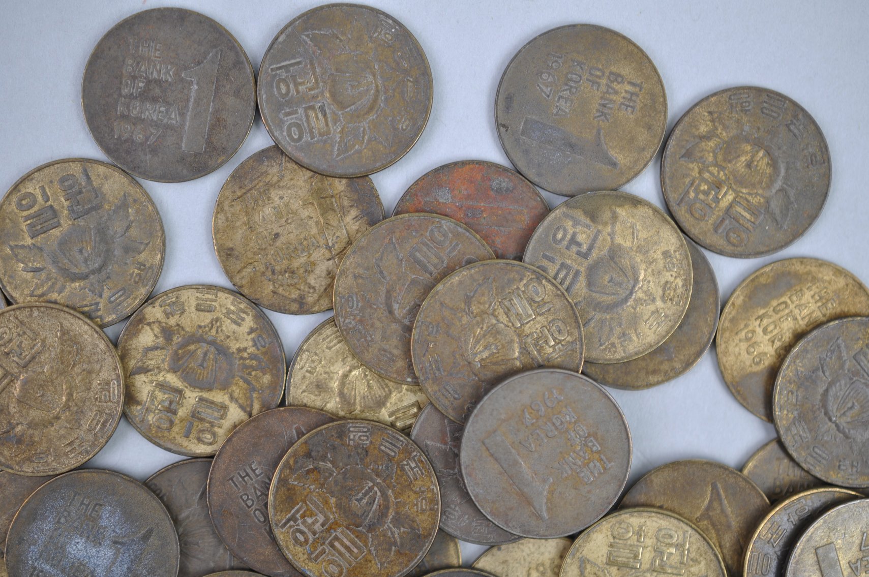 1966 & 1967 South Korean One Won Coins