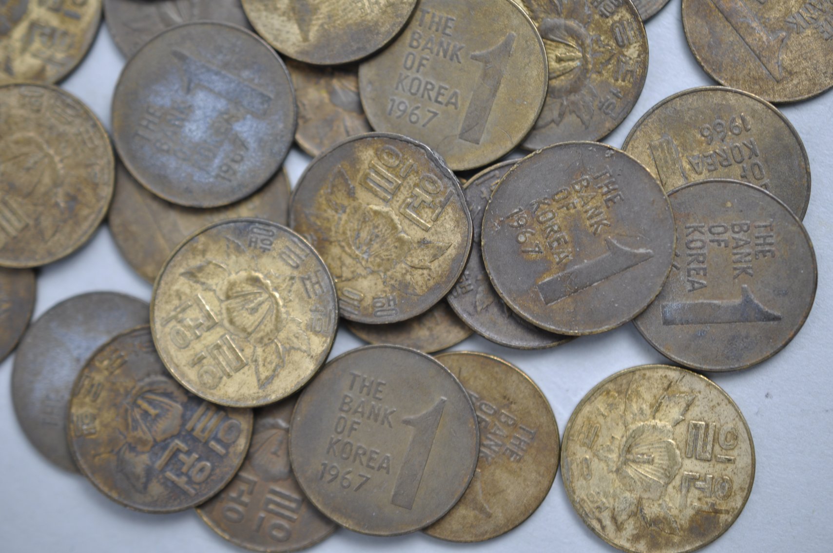 1966 & 1967 South Korean One Won Coins