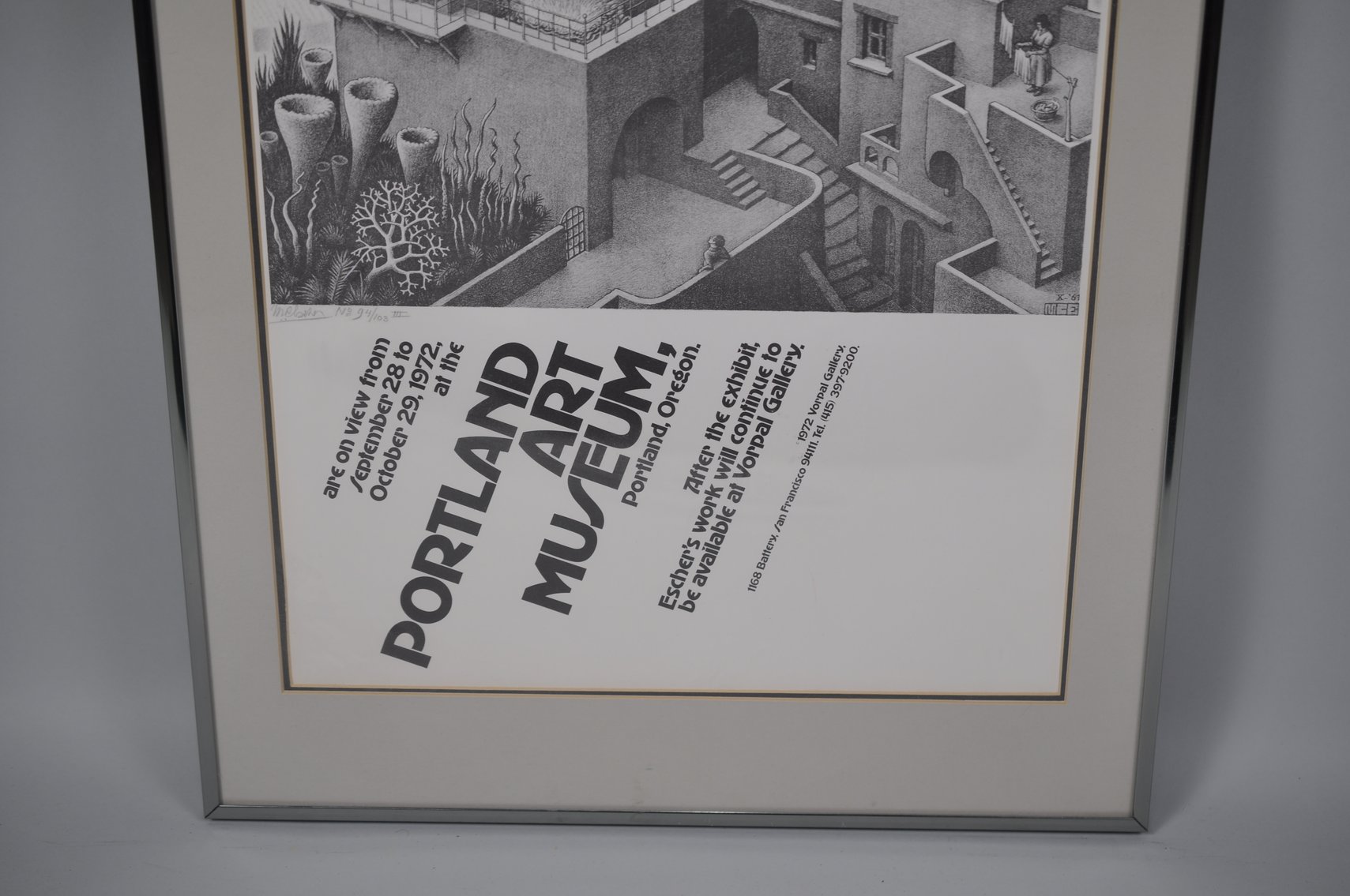Signed M.C. Escher Exhibition Poster Ltd. Edition 93/103