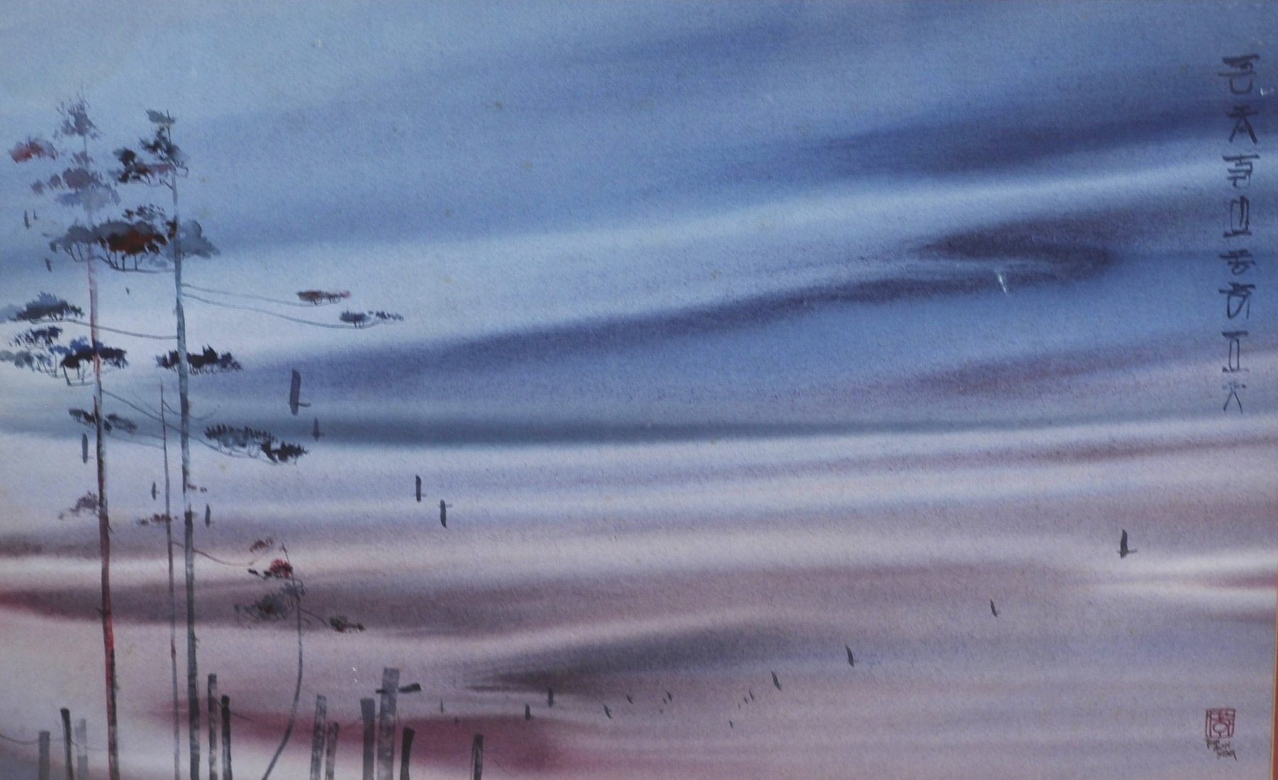 John Alan Stock Sunset with Birds