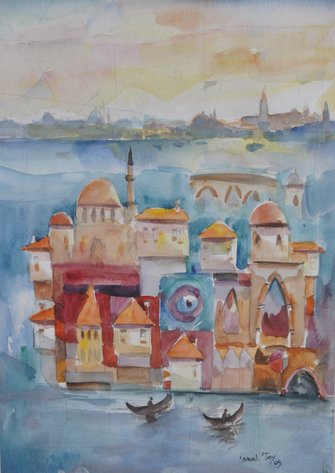 Cemal Toy "Istanbul" Painting