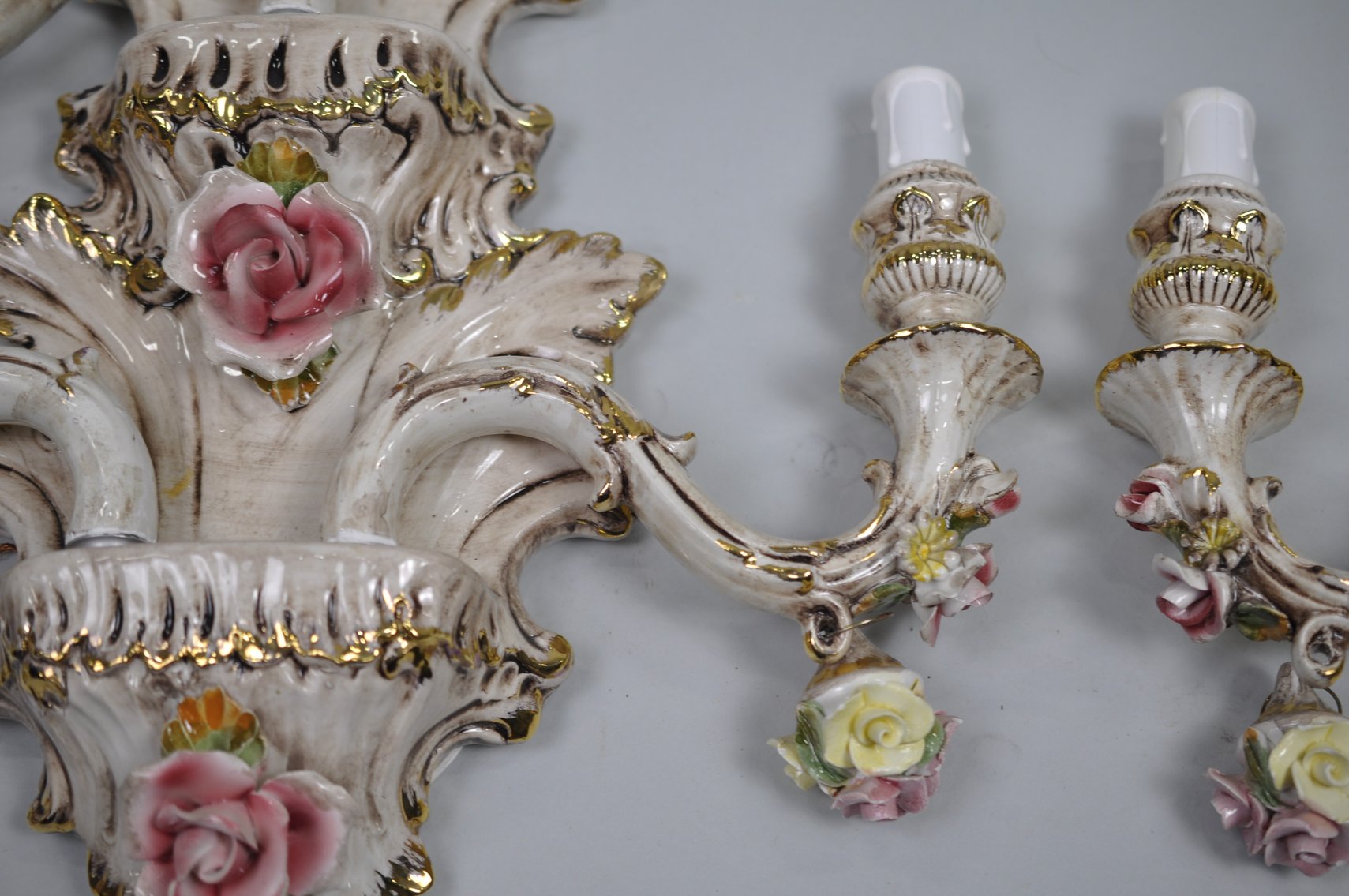 Capodimonte Sconces Three Arm Set