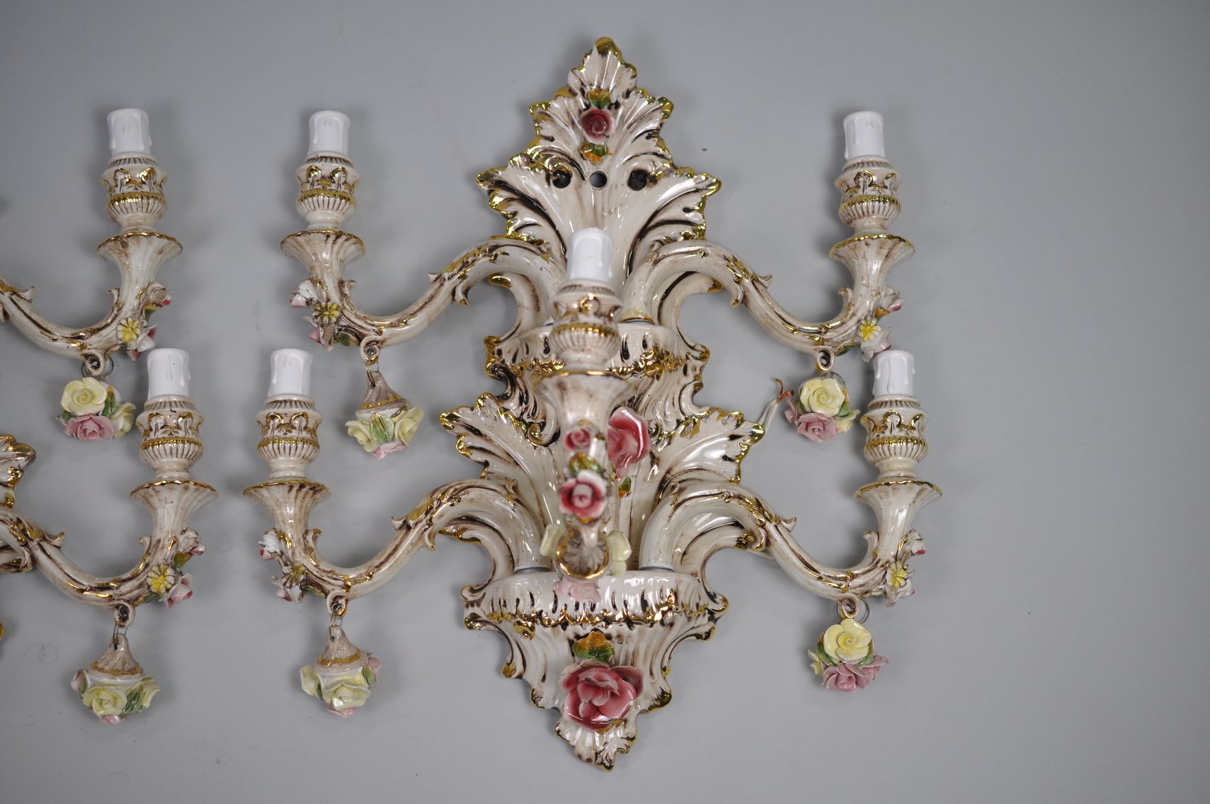 Capodimonte Sconces Five Arm Set