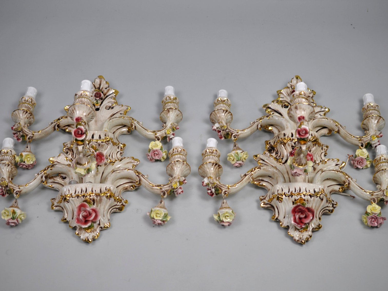Capodimonte Sconces Five Arm Set