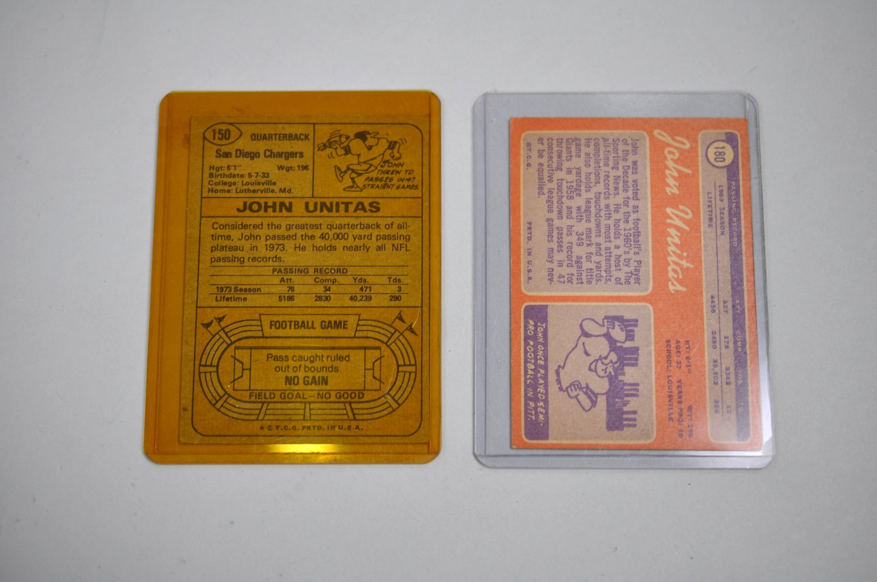 Pro Bowl, Wheaties & Johnny Unitas Collection