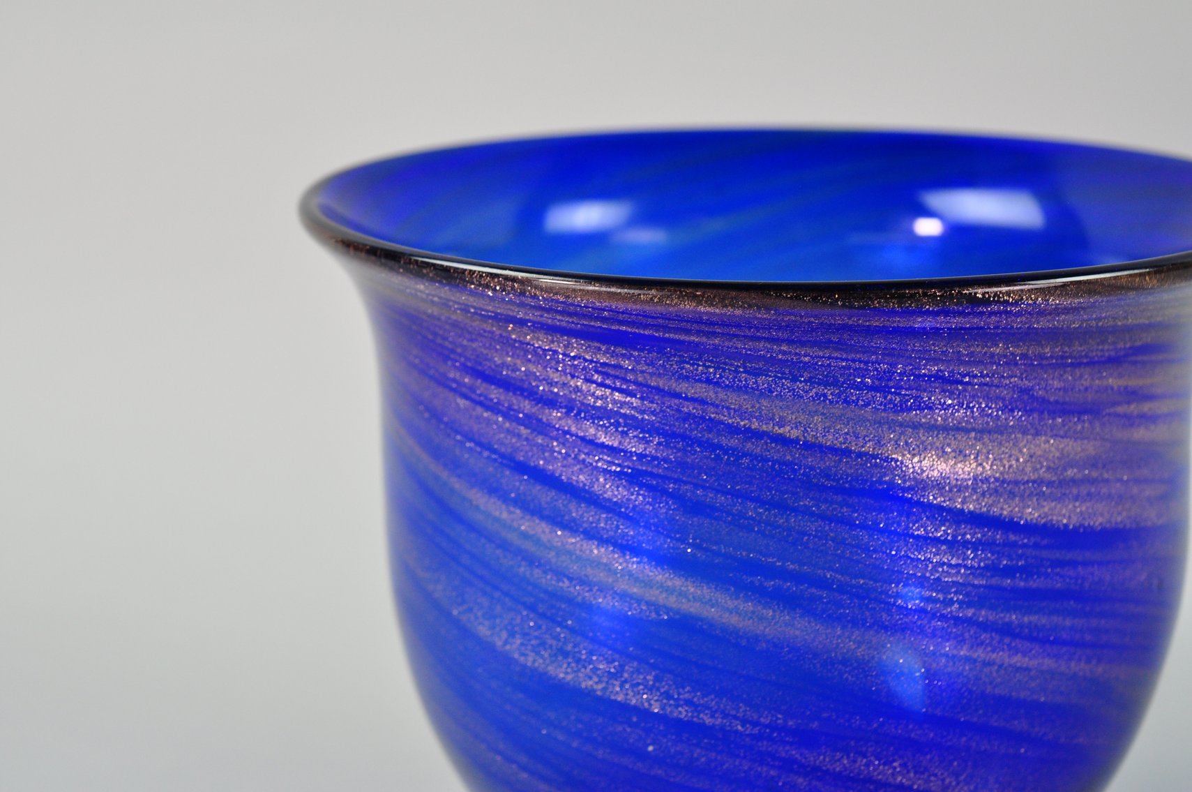 Aventurine Glass Copper Swirl Bowl
