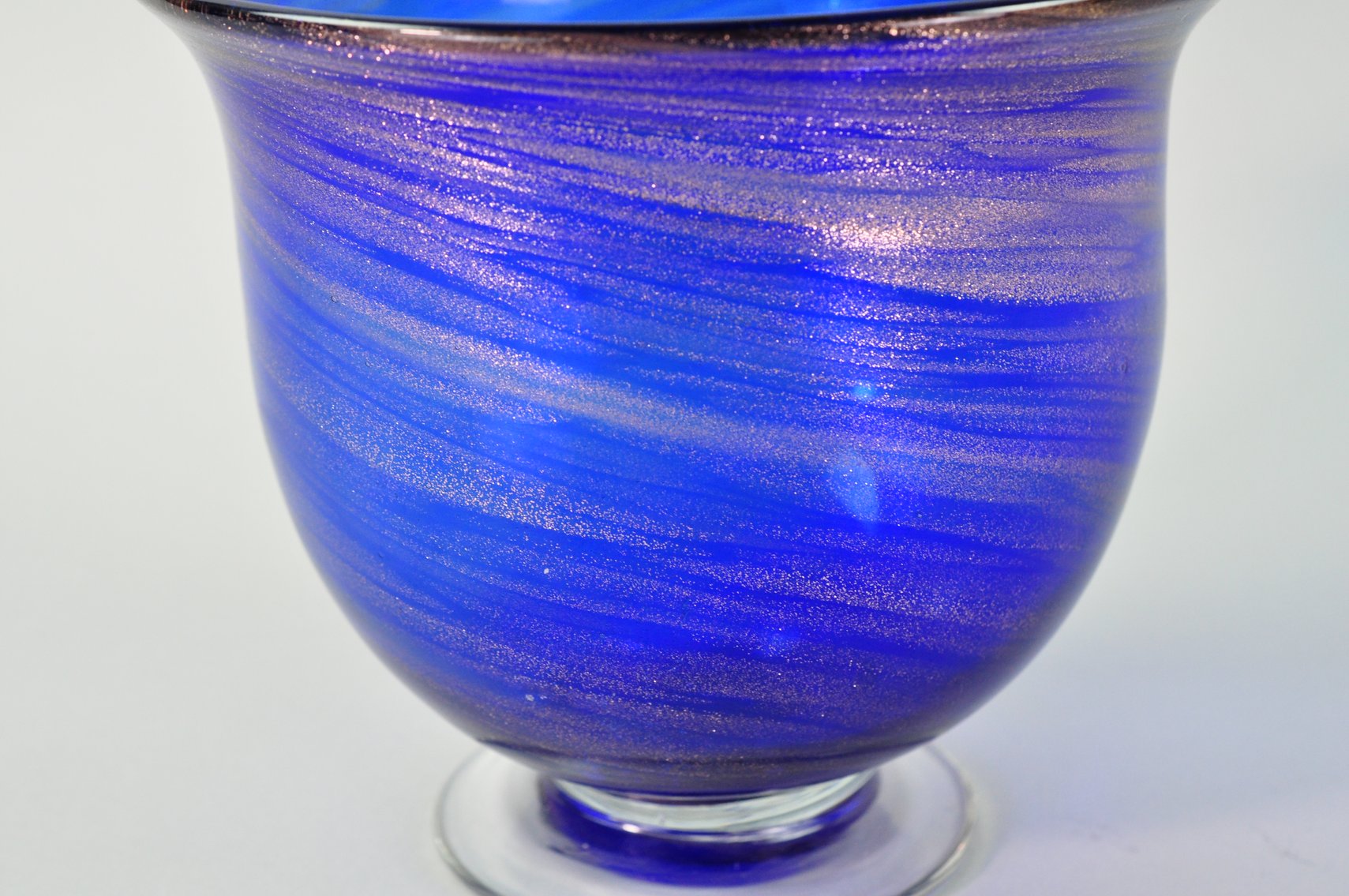 Aventurine Glass Copper Swirl Bowl
