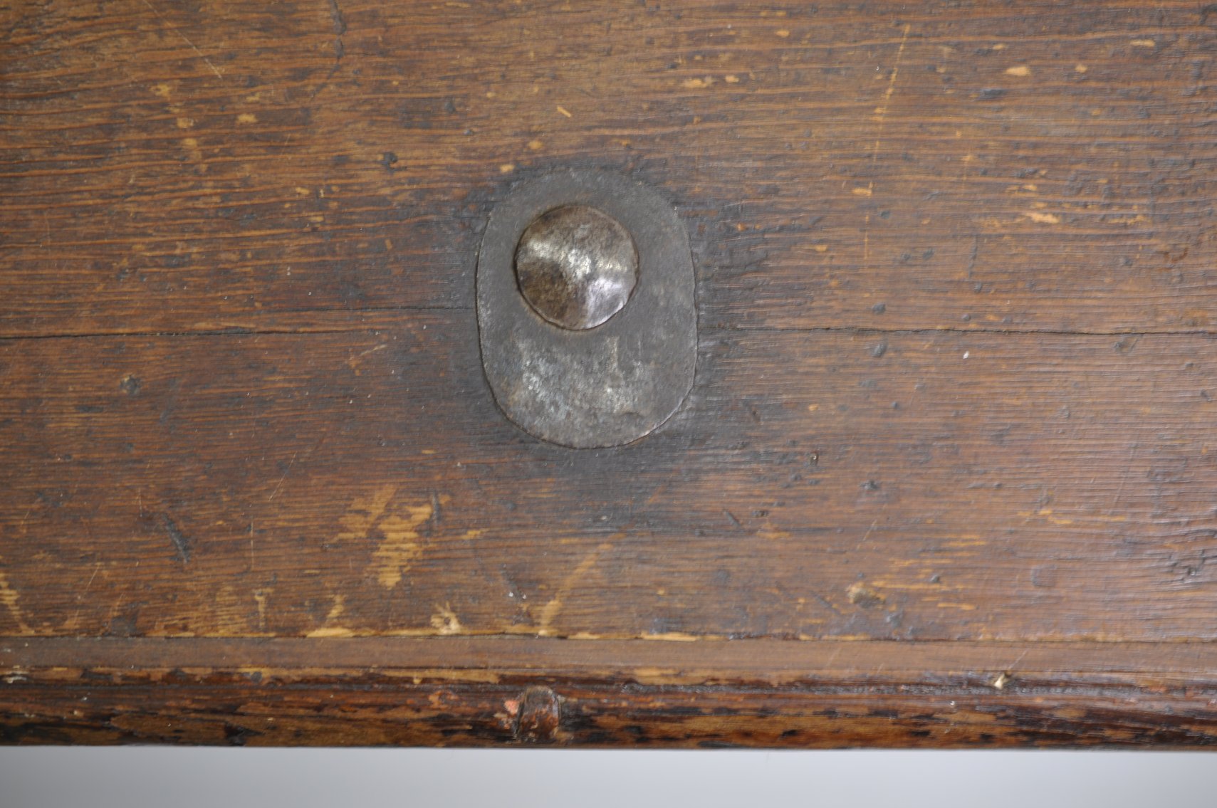 Wooden Blanket Chest with Forged Iron Hinges