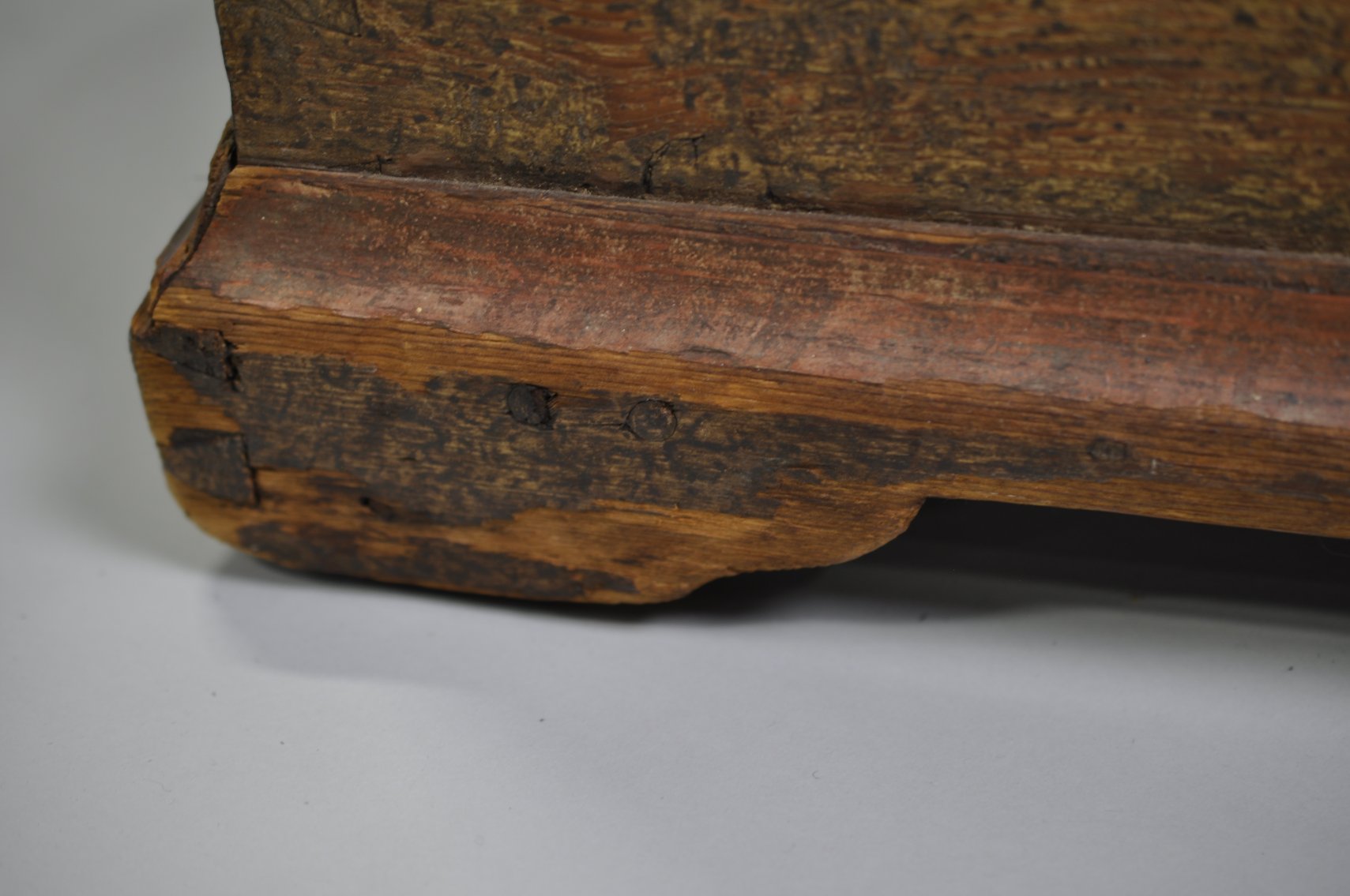 Wooden Blanket Chest with Forged Iron Hinges