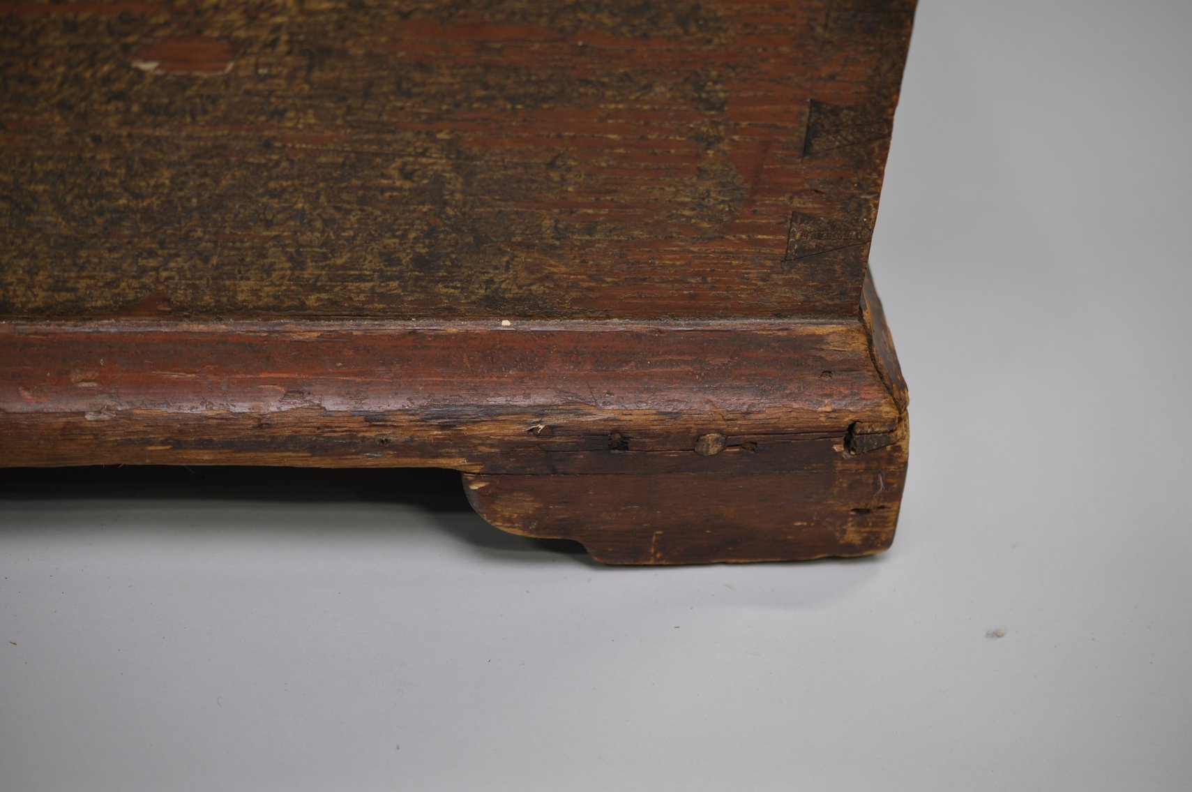 Wooden Blanket Chest with Forged Iron Hinges