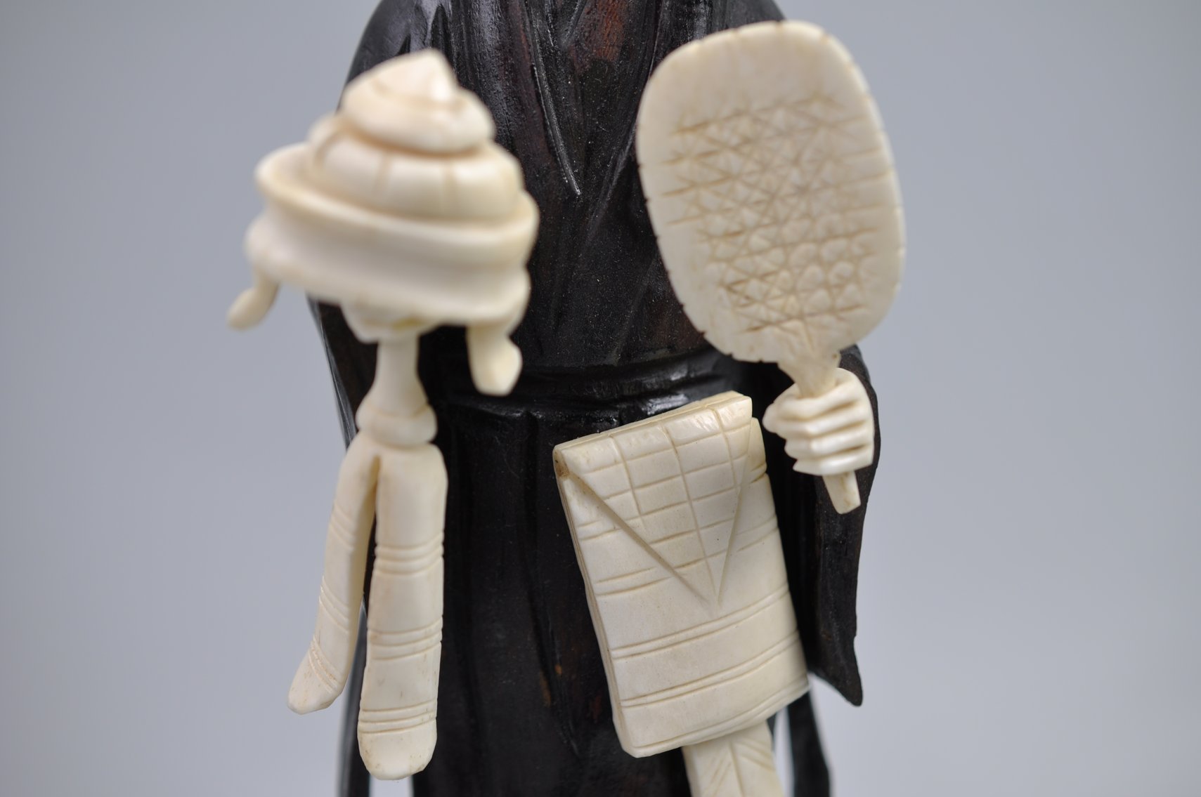 Okimono Japanese Carved Figure, Meiji Period