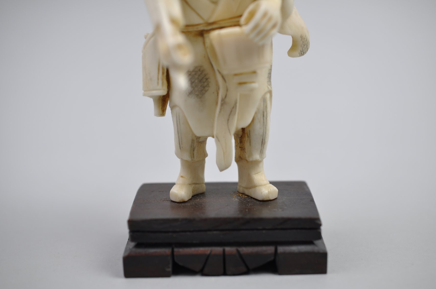 Okimono Japanese Carved Figure, Meiji Period