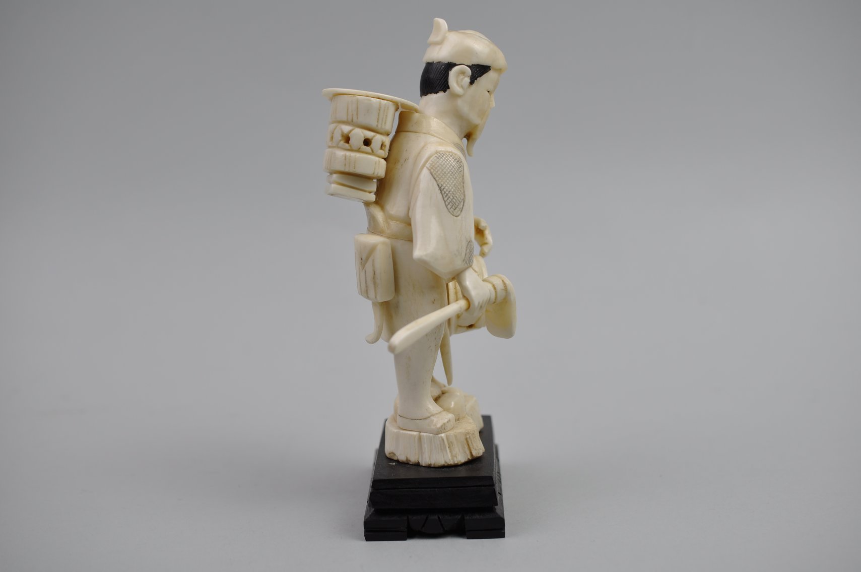 Okimono Japanese Carved Figure, Meiji Period