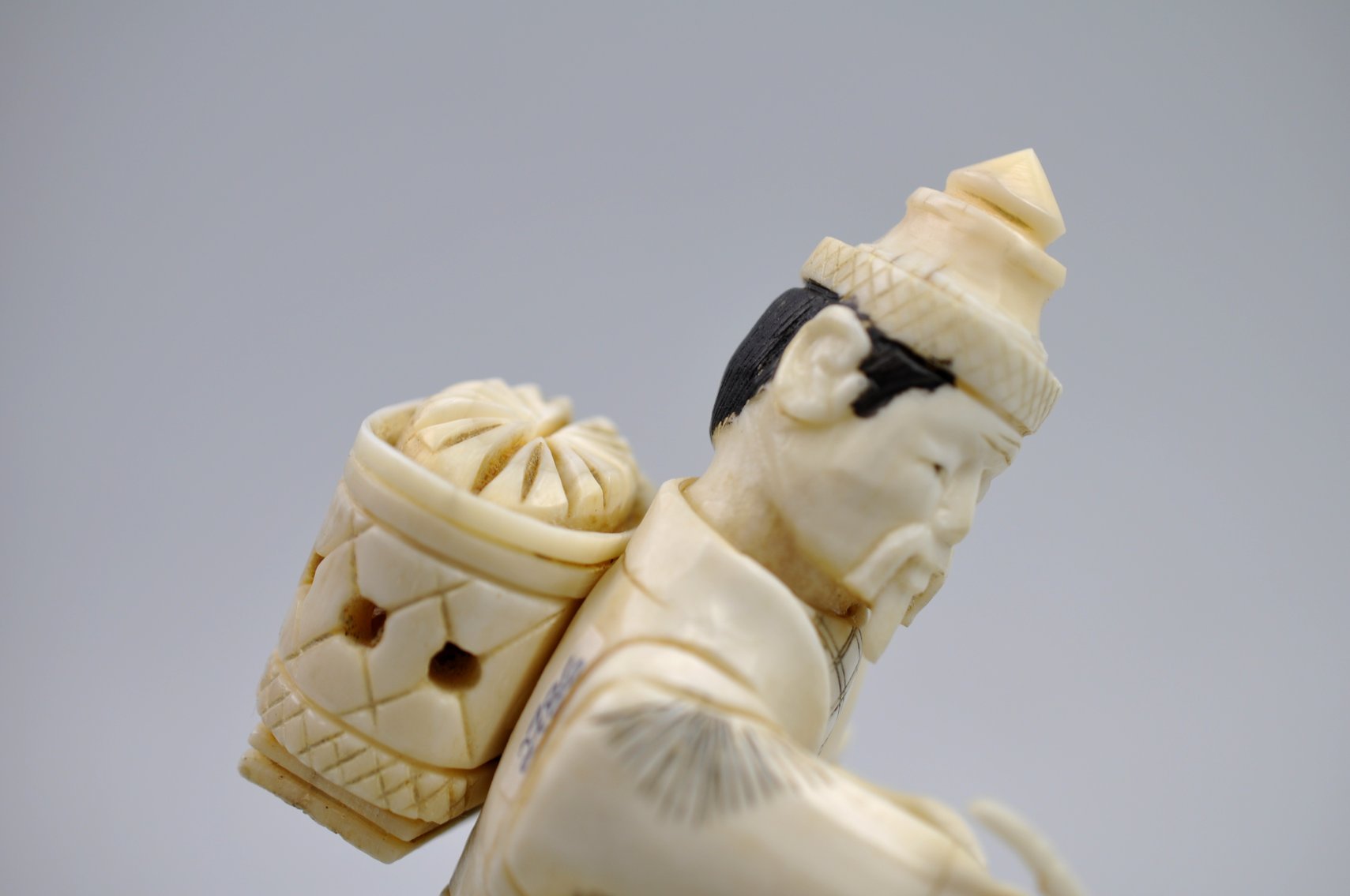 Okimono Japanese Carved Figure, Meiji Period