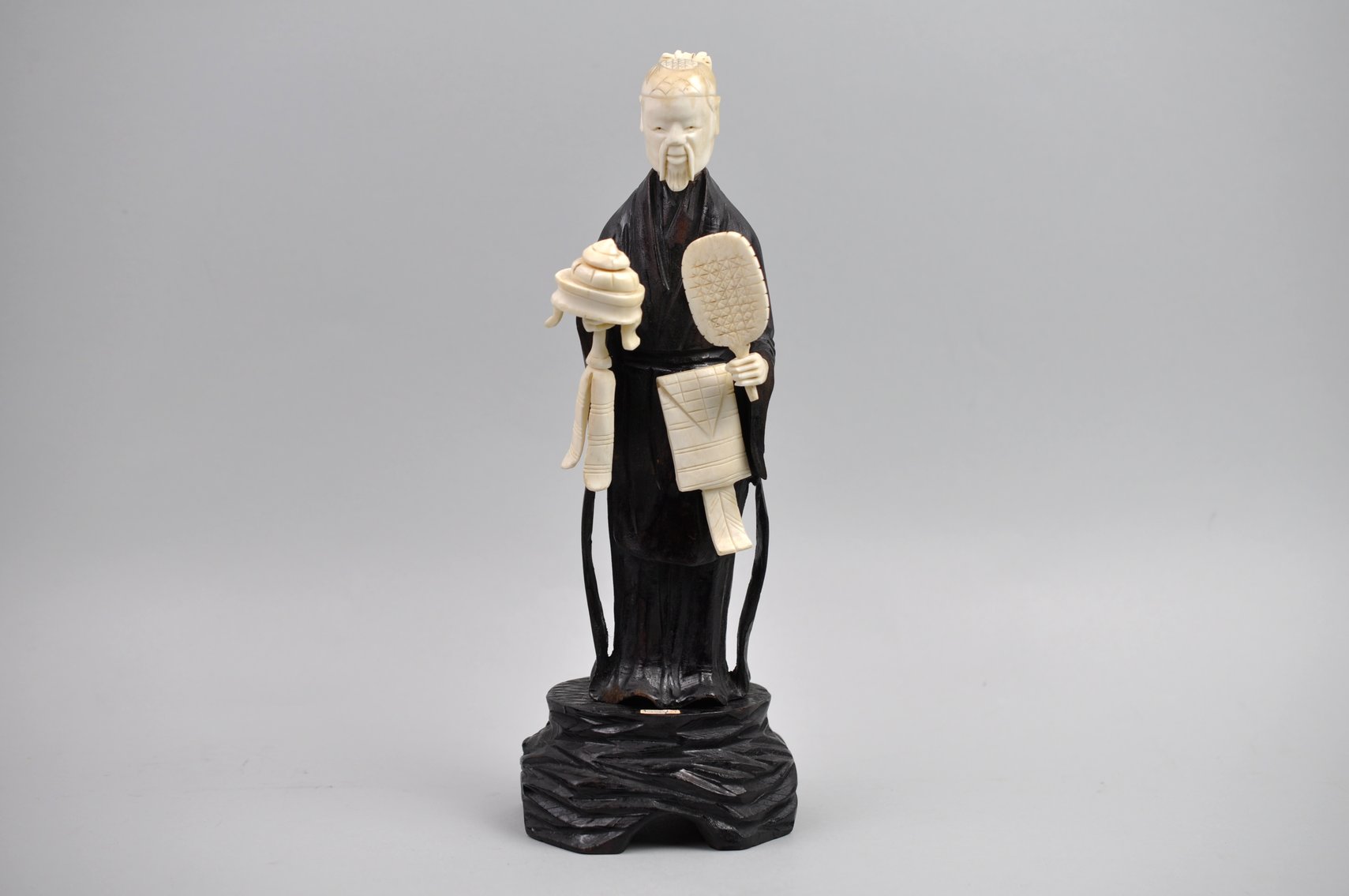 Okimono Japanese Carved Figure, Meiji Period