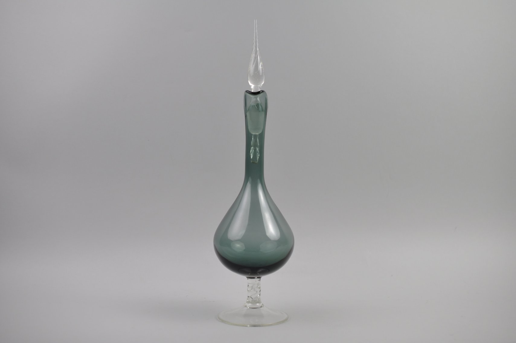 Italian Glass Decanter w/ Flame Stopper