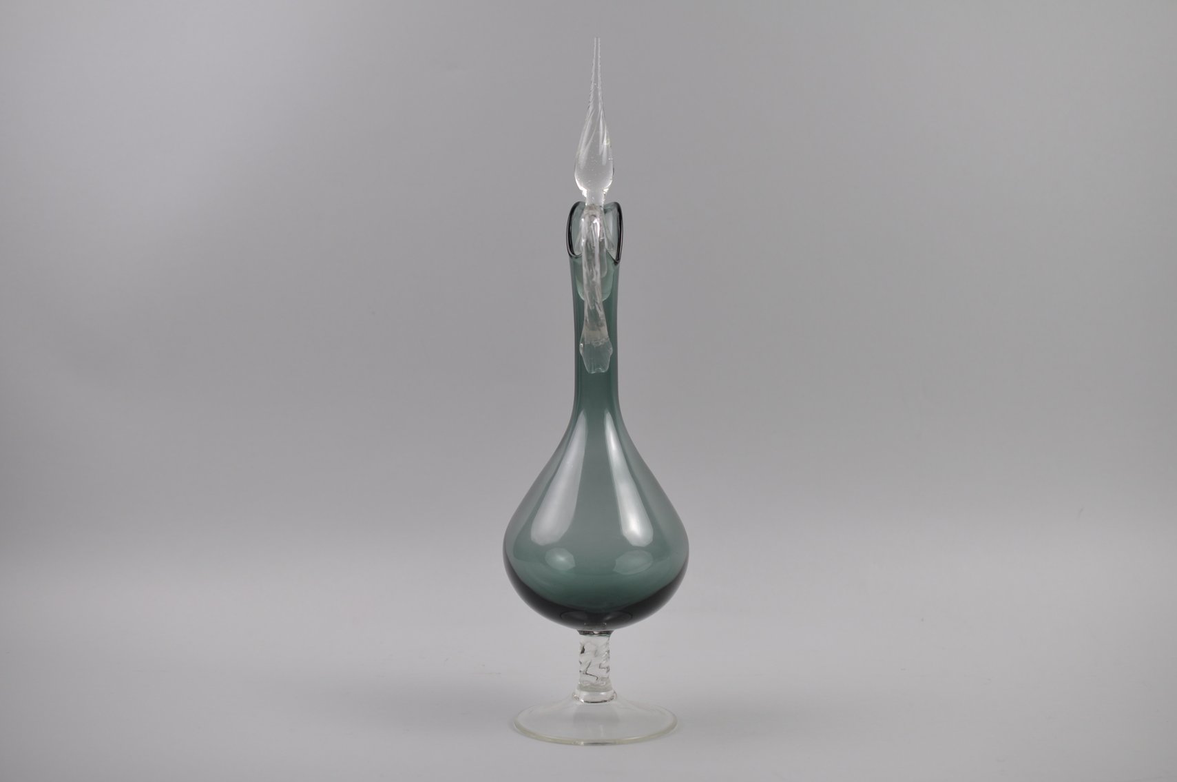 Italian Glass Decanter w/ Flame Stopper