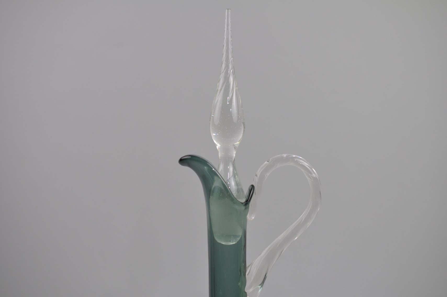 Italian Glass Decanter w/ Flame Stopper