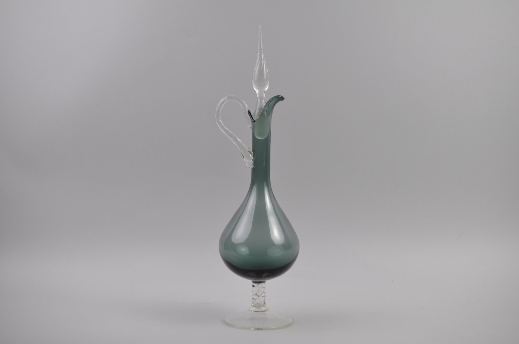 Italian Glass Decanter w/ Flame Stopper