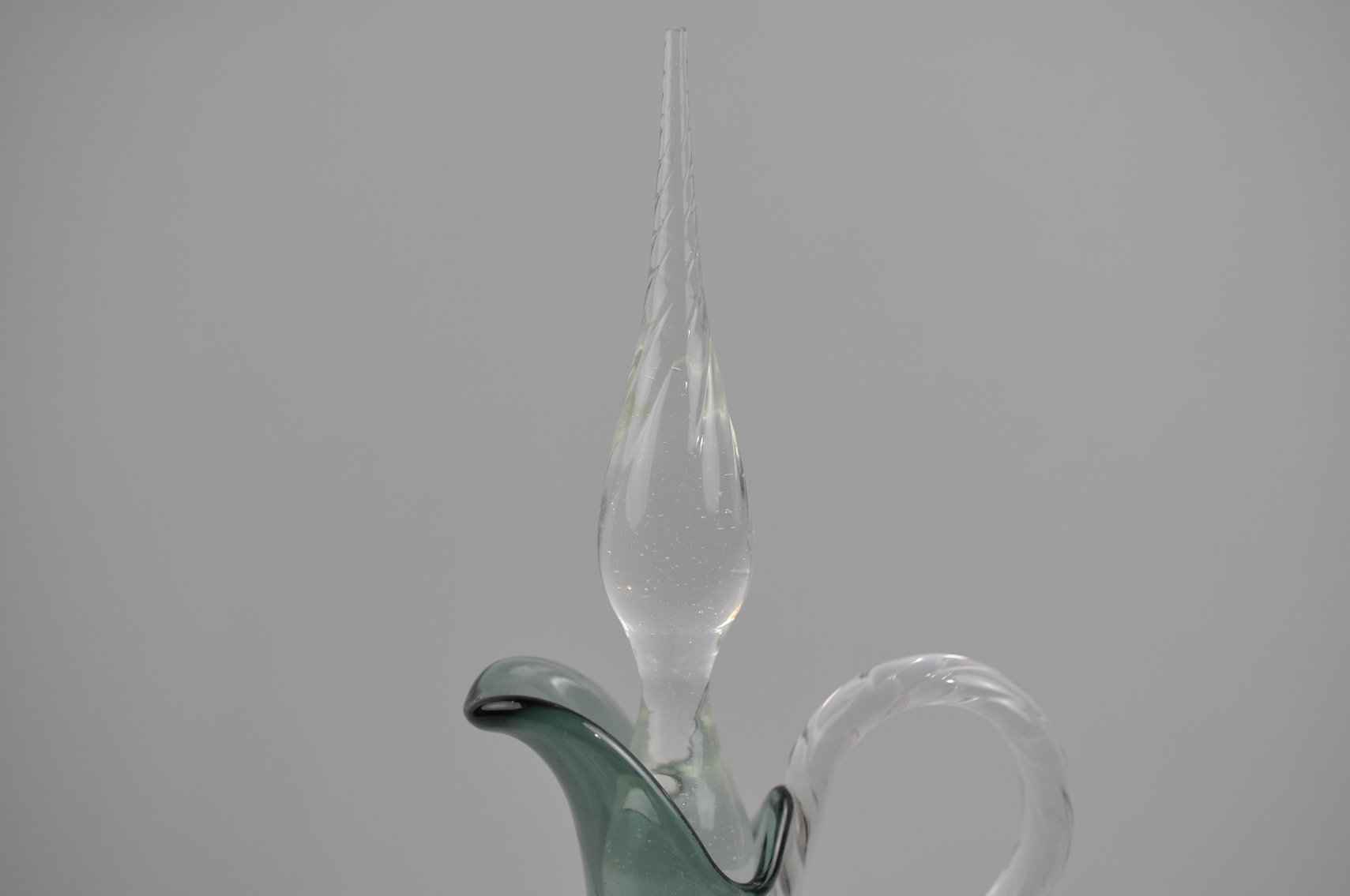 Italian Glass Decanter w/ Flame Stopper